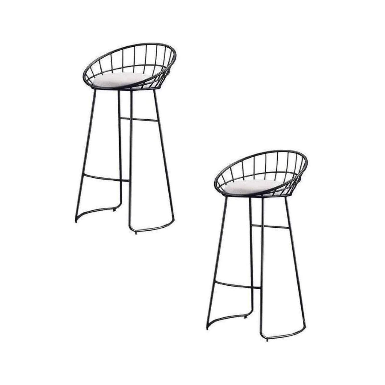 Silla Taburete Tipo Bertoia C Almohadon Malla De Acero X 2 