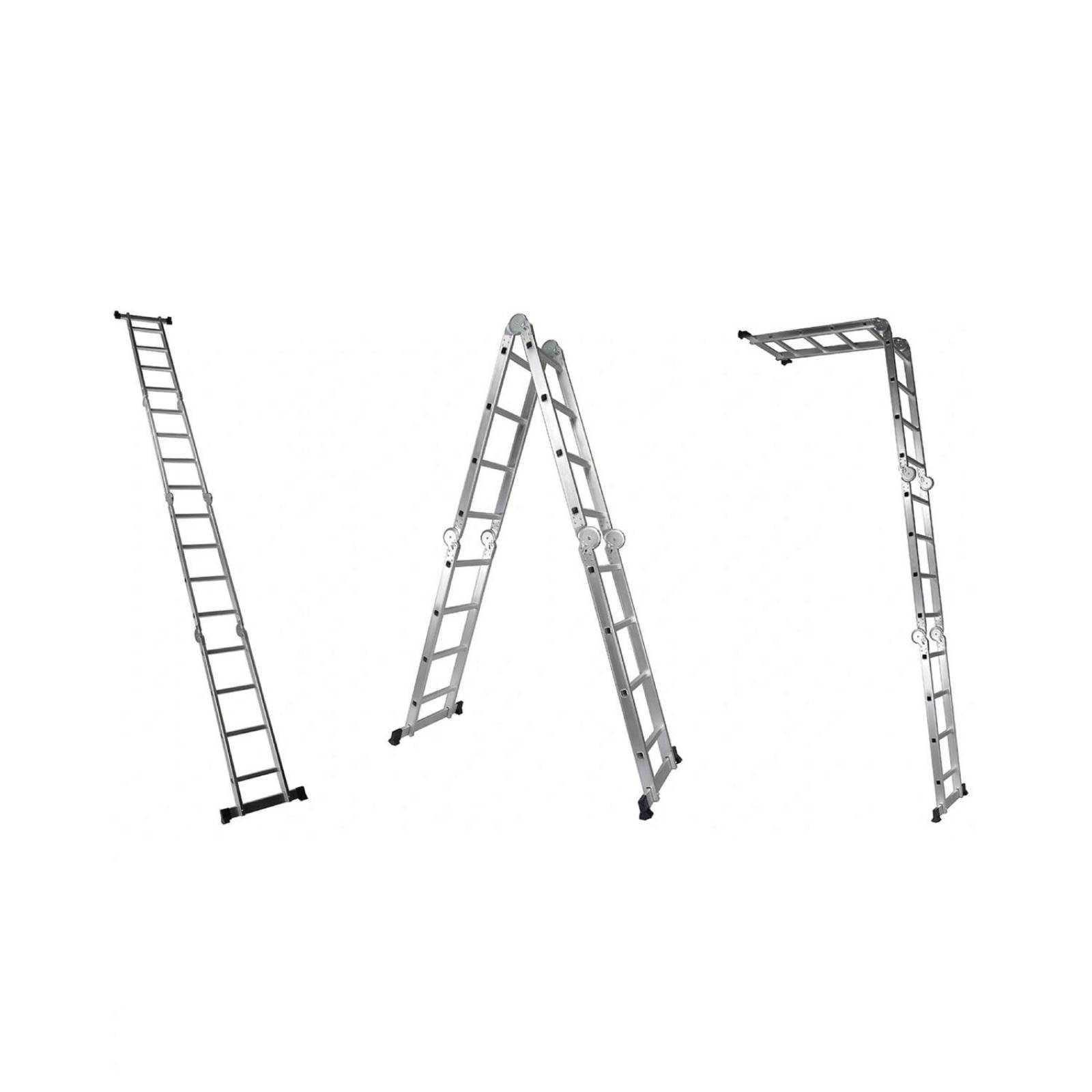 Escalera Multiposiciones Aluminio C/ Charolas 20 Escalones 