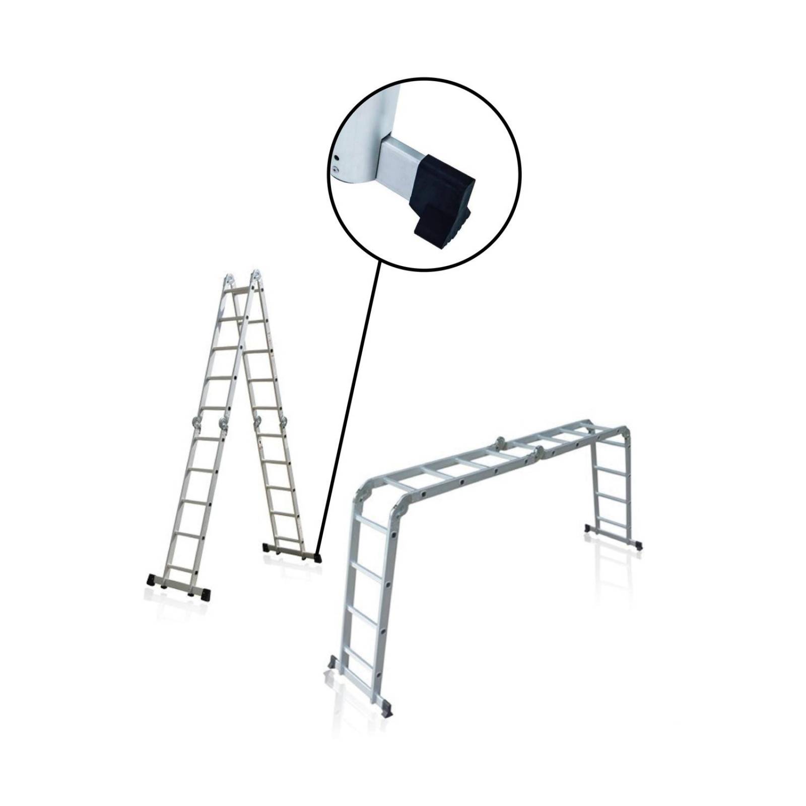 Escalera Multiposiciones Aluminio C/ Charolas 20 Escalones 