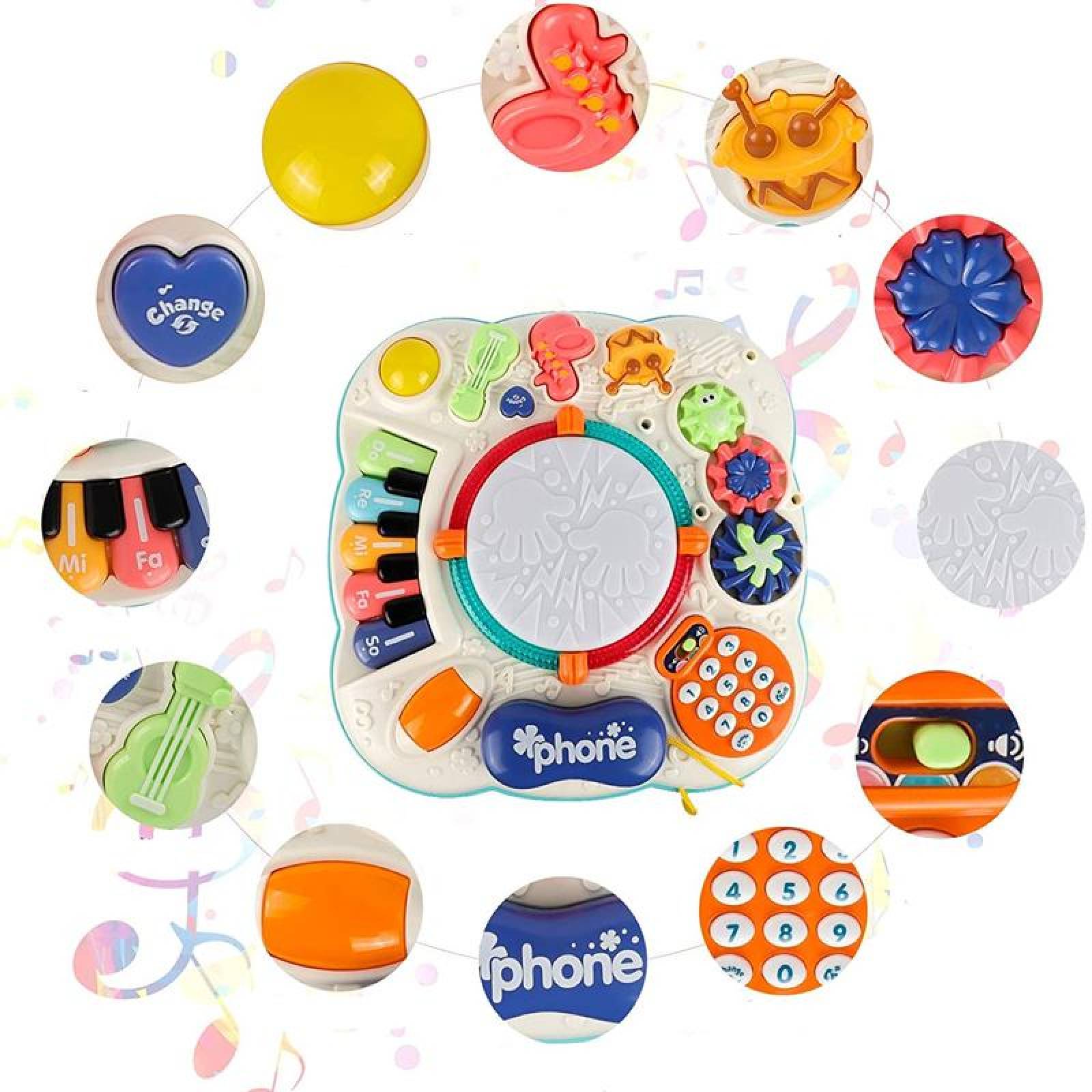 Juguete Mesita De Aprendizaje Musical Mesa Para Bebes 