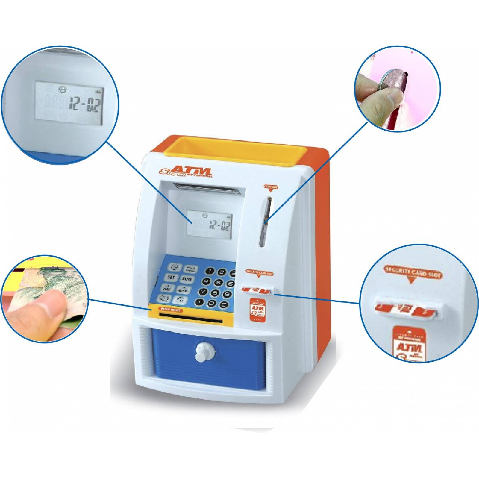 Mini Cajero Automático De Juguete - Caja Fuerte - Alcancía 