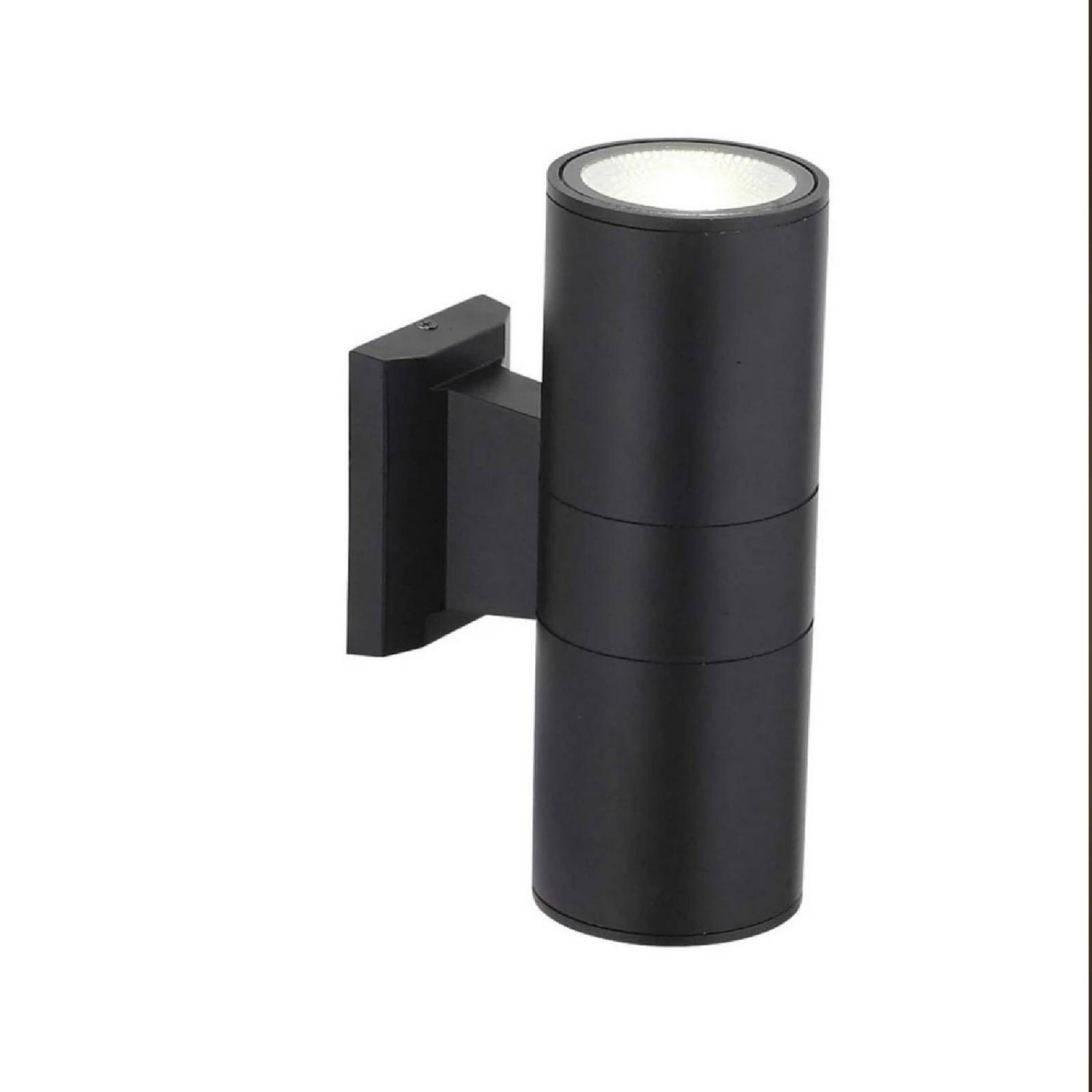 Lámpara Pared Muro Arbotante Baño Interior Exterior Led 60w Negro Mediano