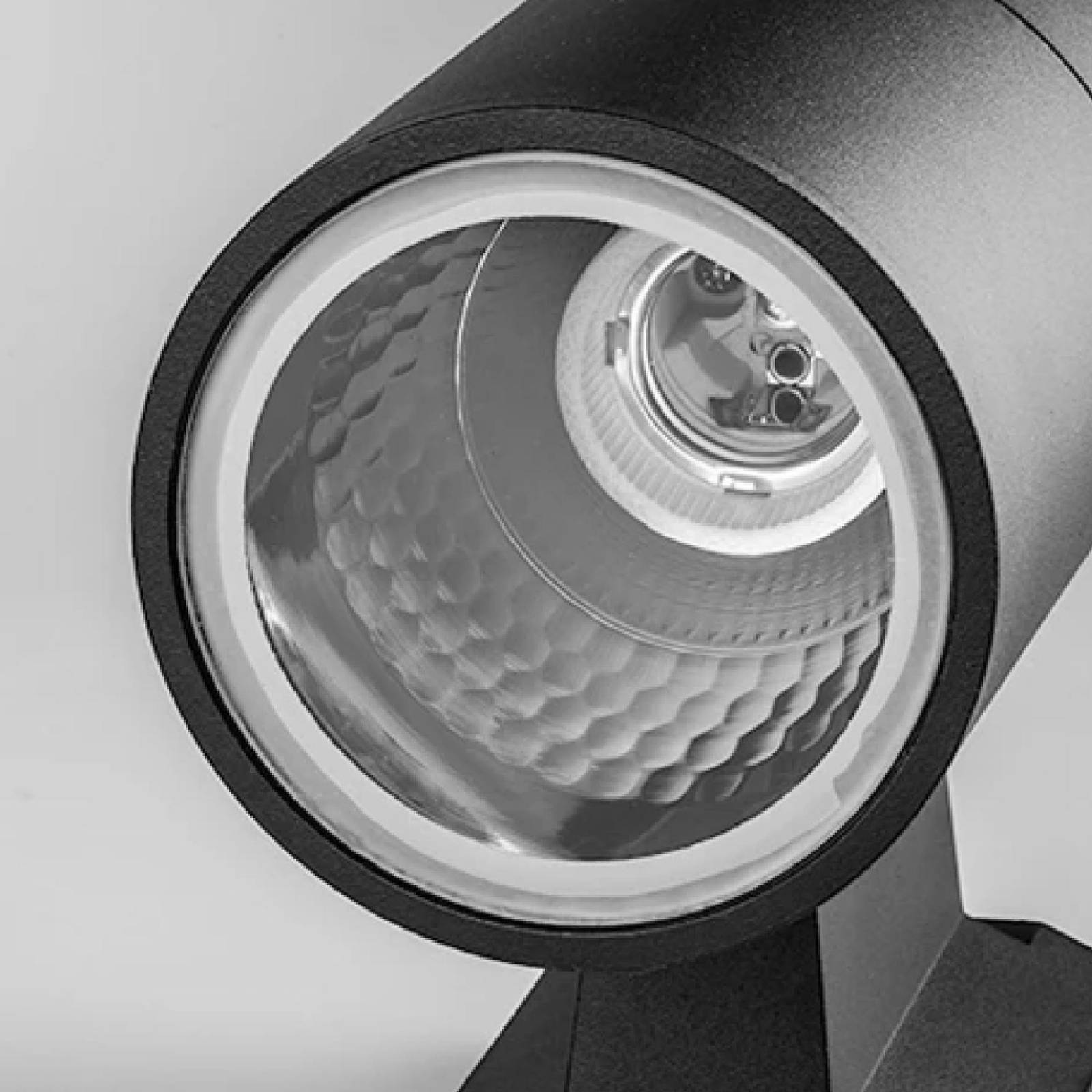 Lámpara Pared Muro Arbotante Baño Interior Exterior Led 60w Negro Mediano