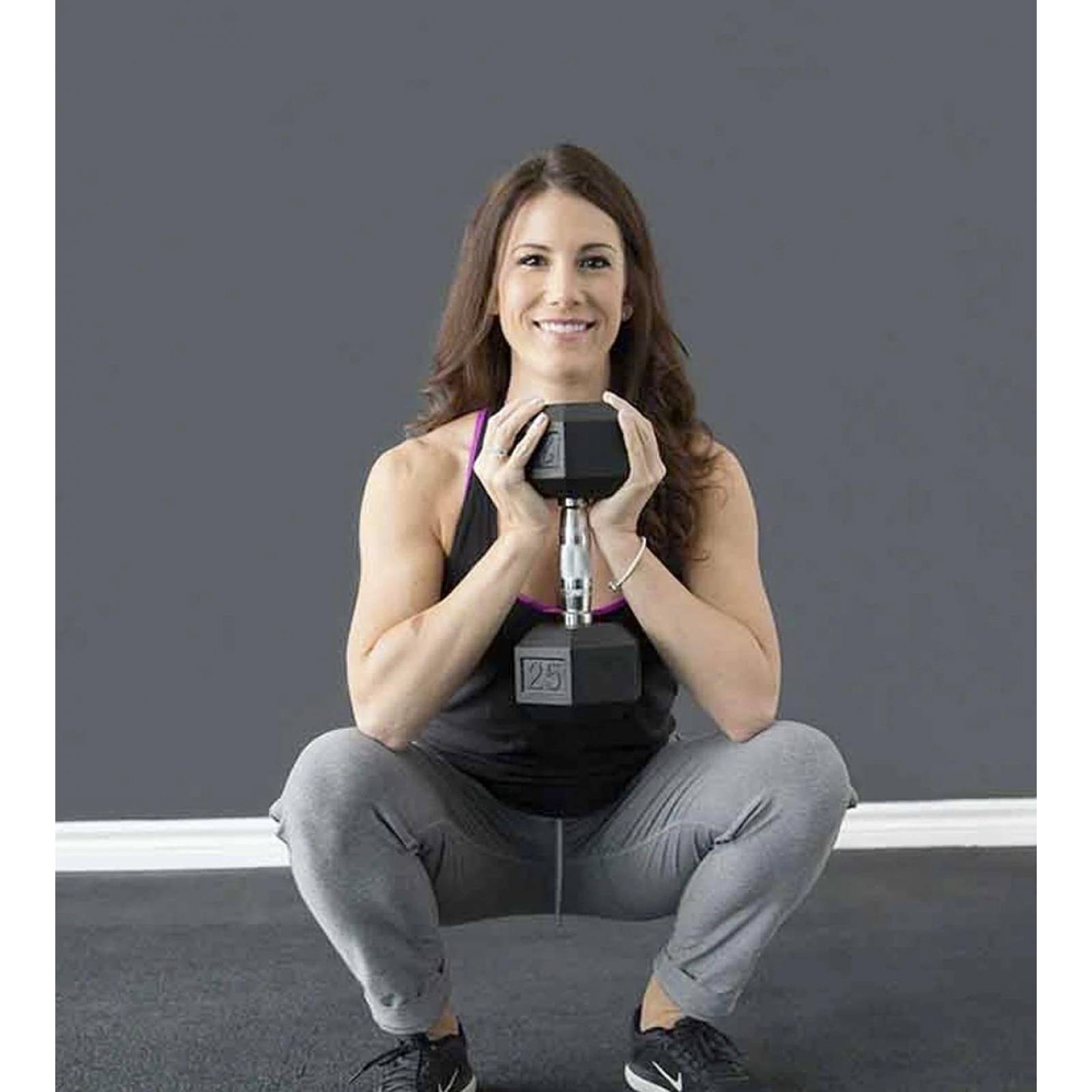 Set x2 Mancuerna Hexagonal Fija 20kg Pesa para Ejercicio 
