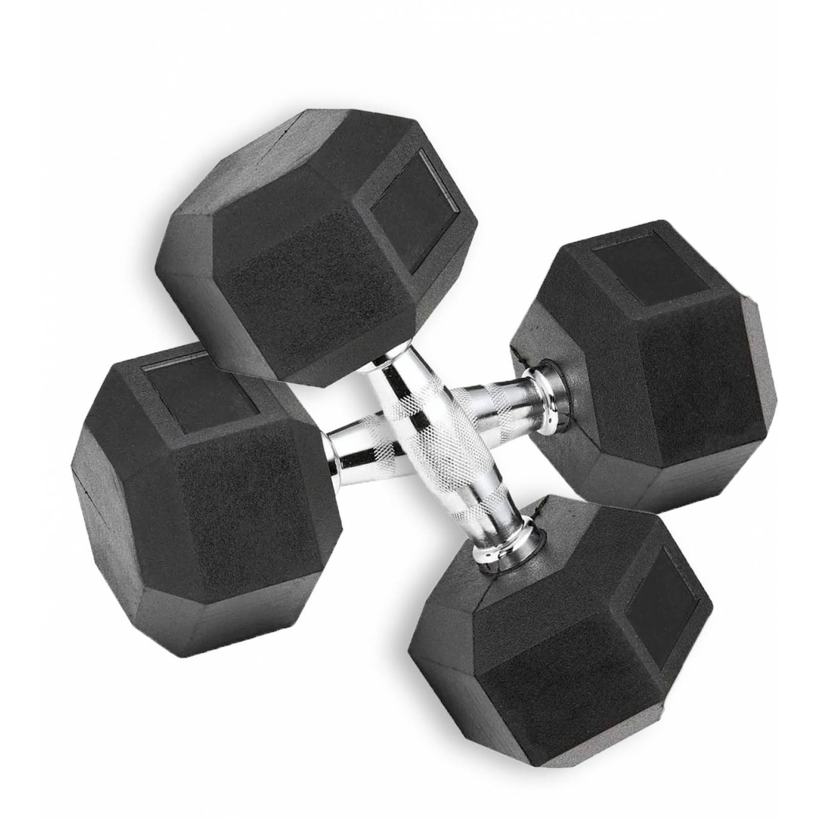 Set x2 Mancuerna Hexagonal Fija 40kg Pesa para Ejercicio 