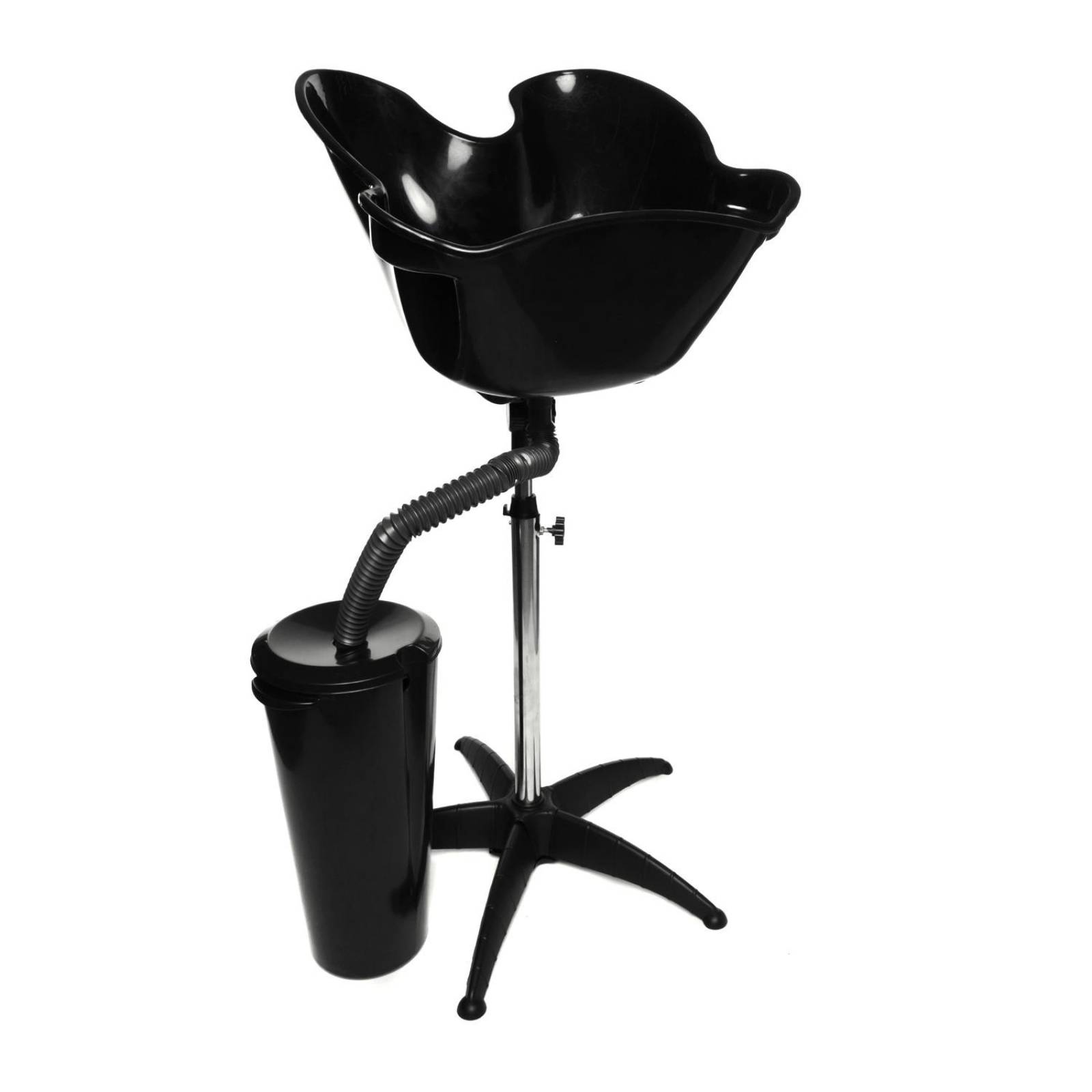 Lavatorio portátil de peluquería con receptáculo de descarga 