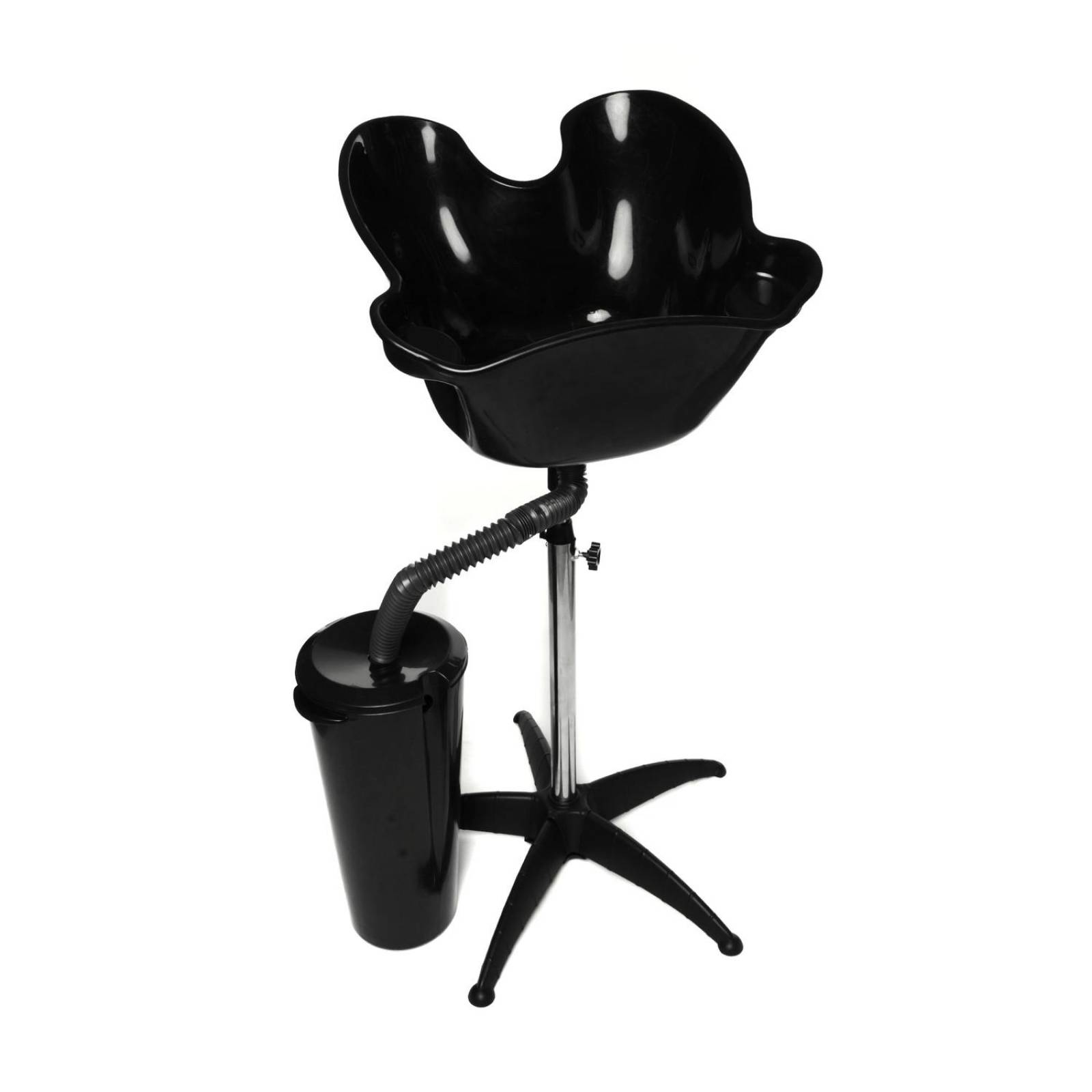 Lavatorio portátil de peluquería con receptáculo de descarga 