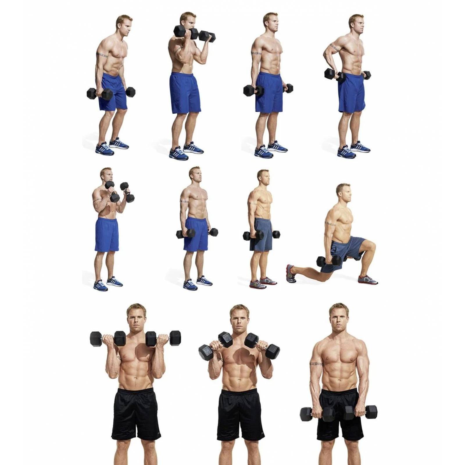 Mancuerna Hexagonal Fija 15kg Pesa para Ejercicio