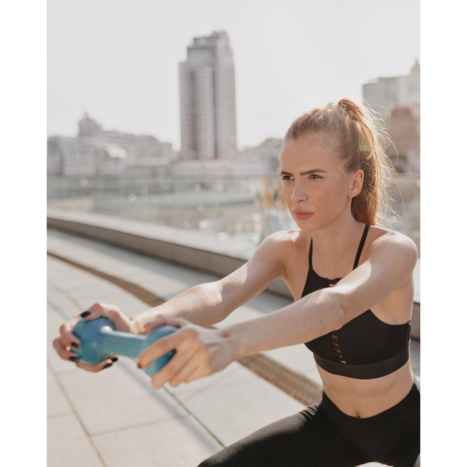 Dumbell, rubber covered 1KG Blue ZGF-035-1-AZ 