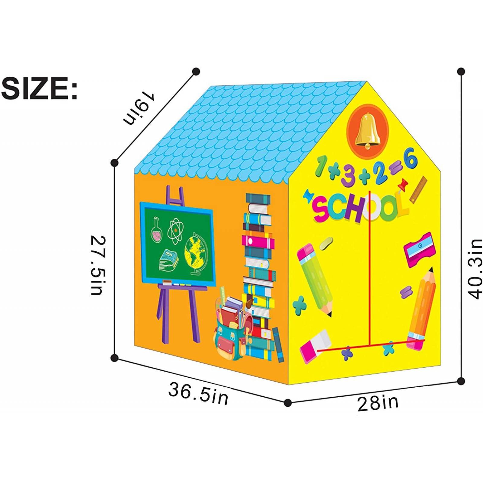 Casita De Tela Para Niños Ambientada Escuela + 50 pelotitas