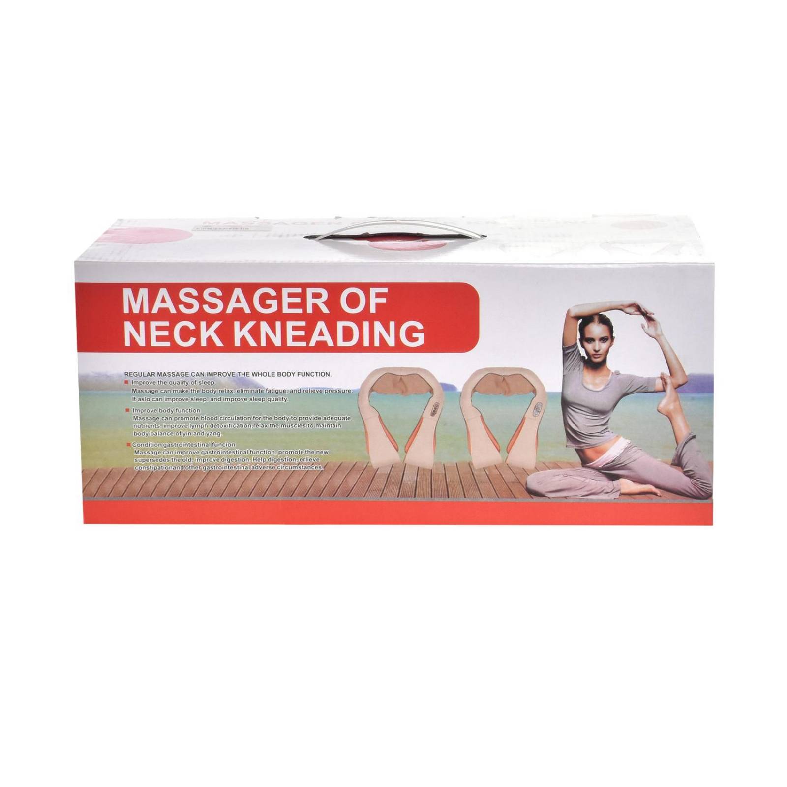 Masajeador cuello y espalda, lumbar, 8 rodillos, con calor 