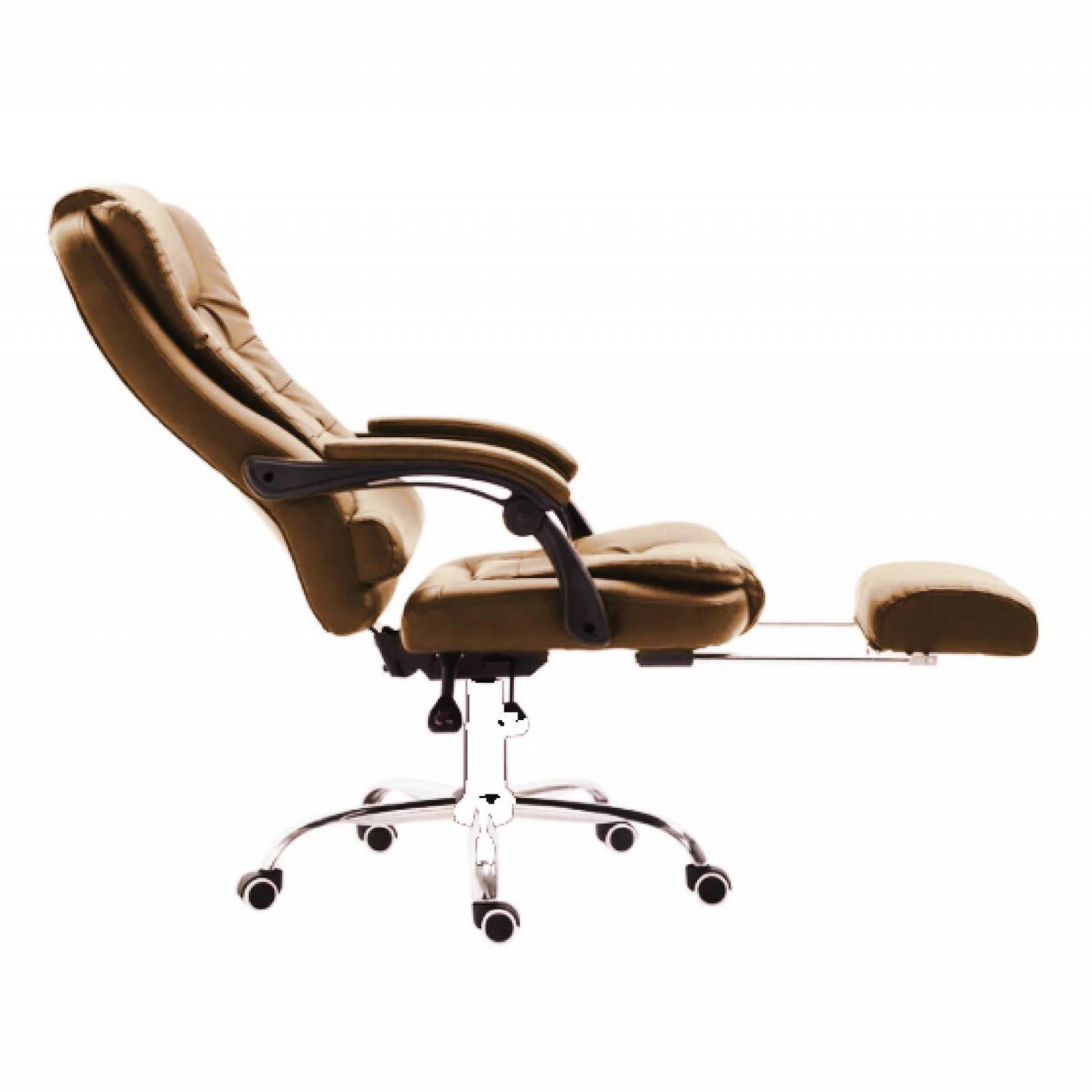 Silla Ejecutiva Sillón Oficina 7 Puntos Masajes Y Reposapies Marrón