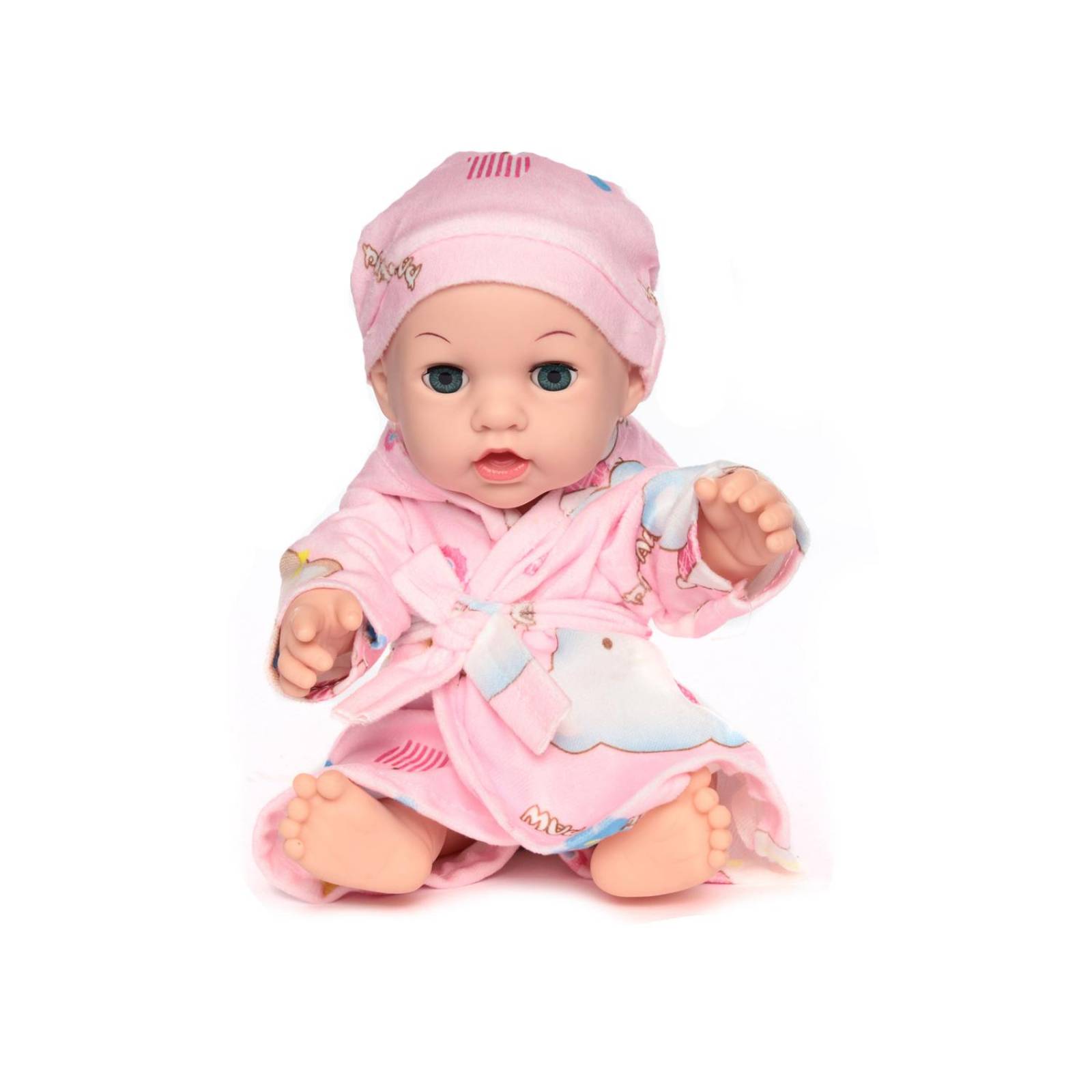 Muñeca bebé sonido set baño con accesorios bañera biberón 