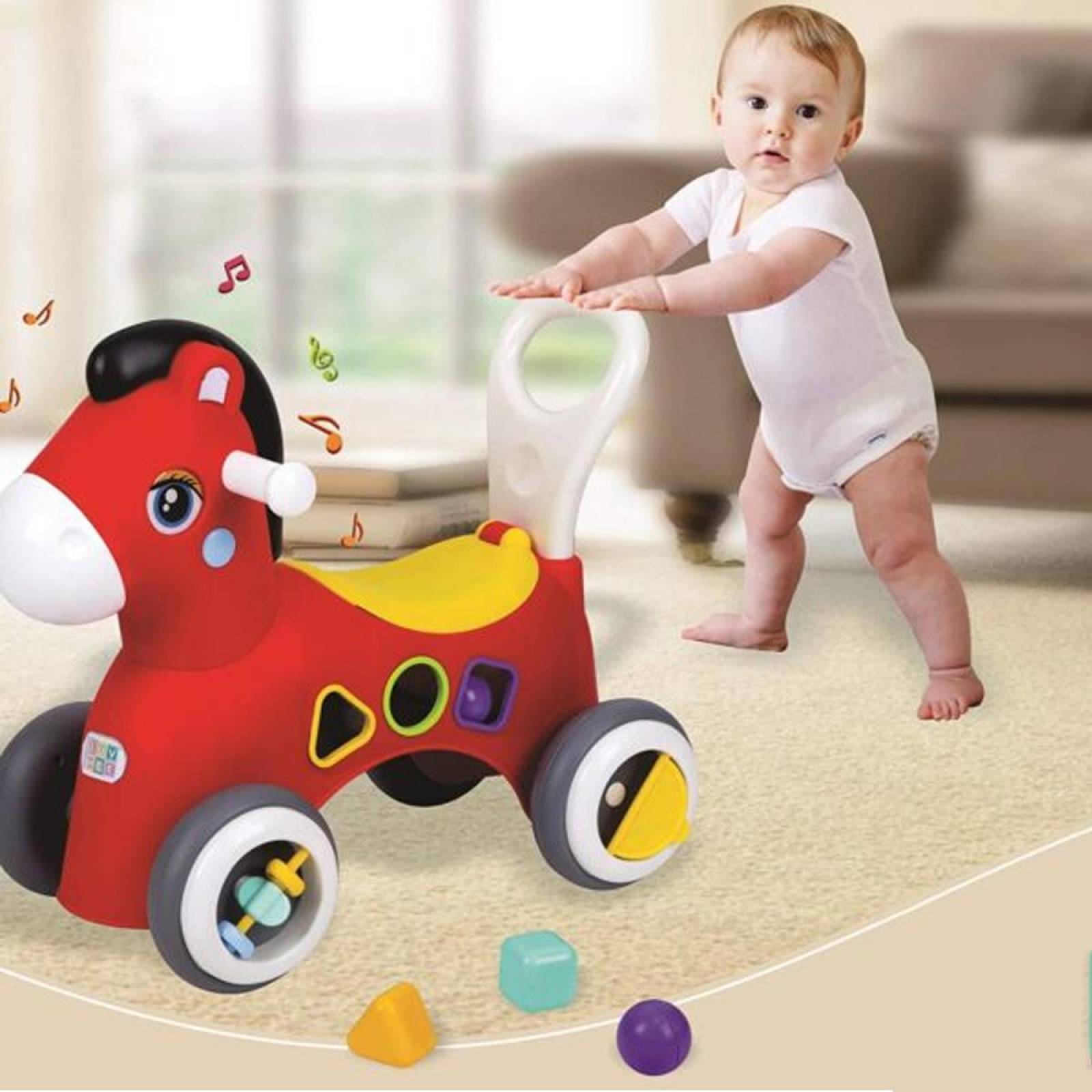 Correpasillo caballito montable juego de encastre infantil 