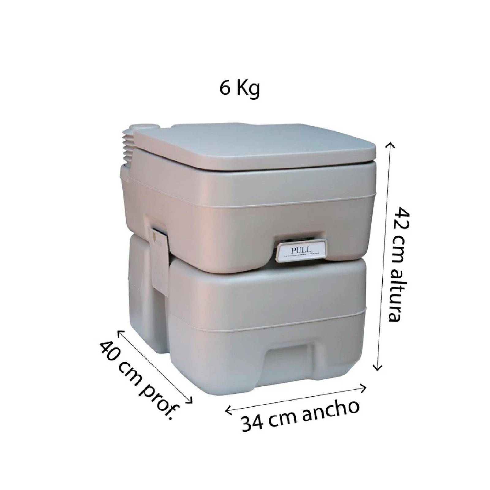 Baño químico portátil 20Lts Reutilizable Camping Oferta