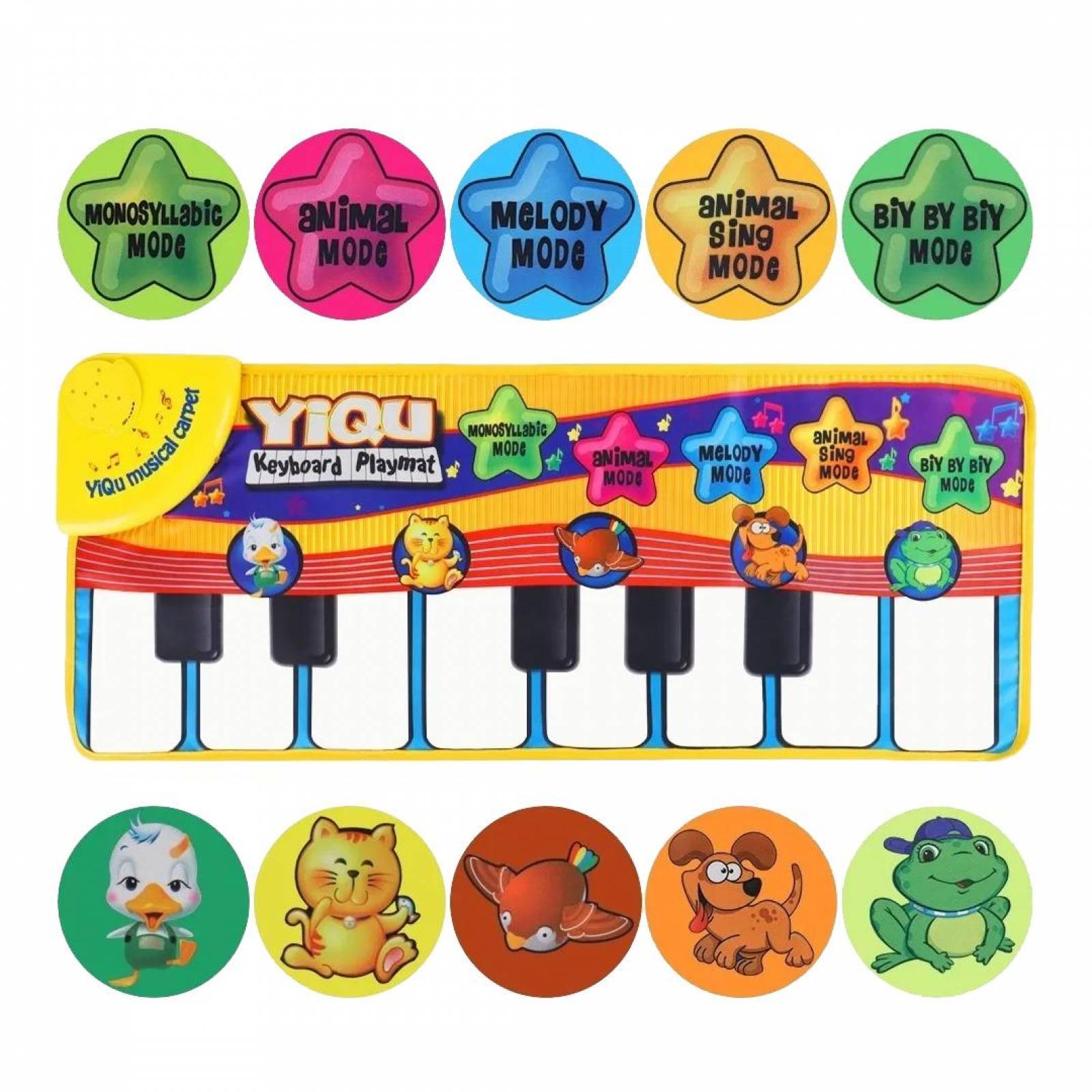 Juguete alfombra de teclado musical tapete para niños piano 