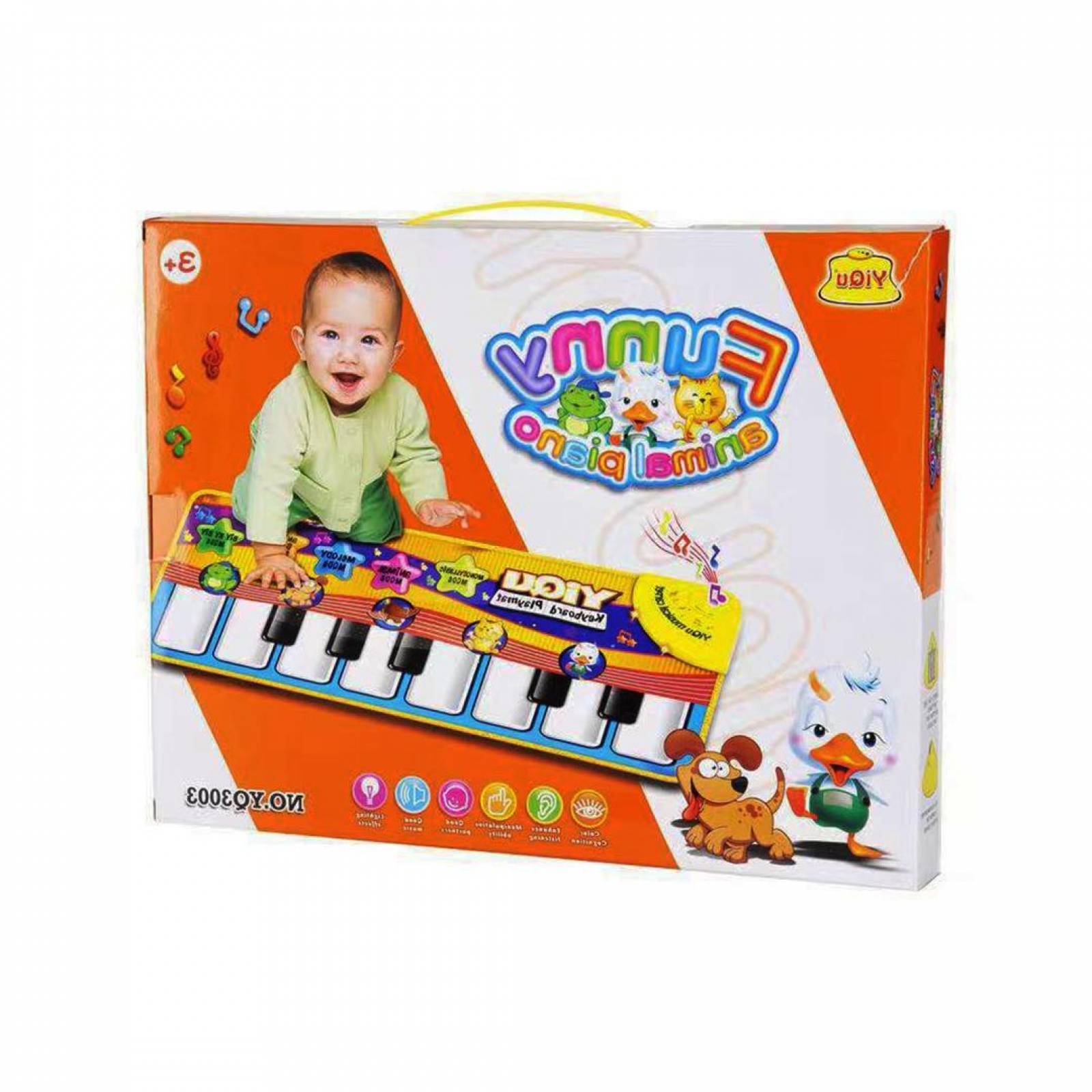 Juguete alfombra de teclado musical tapete para niños piano 