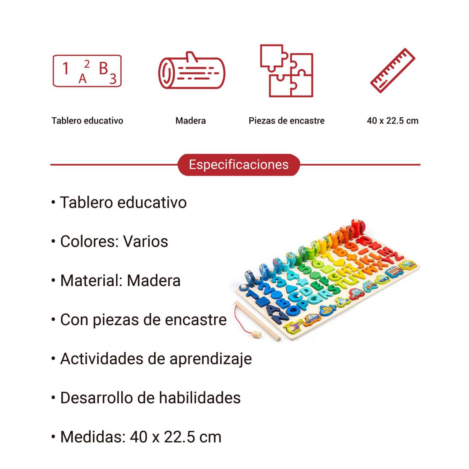 Juguete Educativo Rompecabezas de encastre para niños 