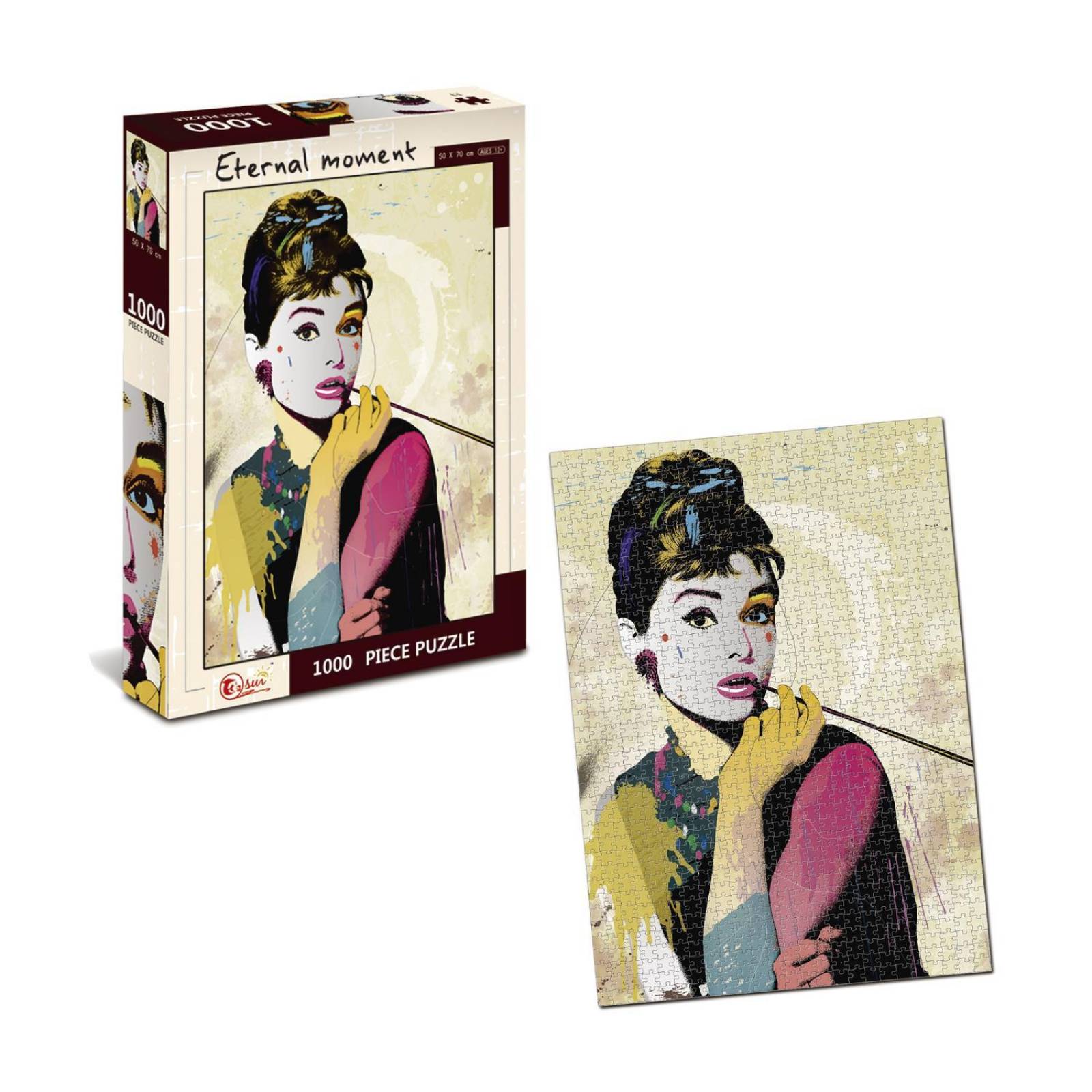 Rompecabezas 1000 Pz Pintura Audrey Hepburn Puzzle 