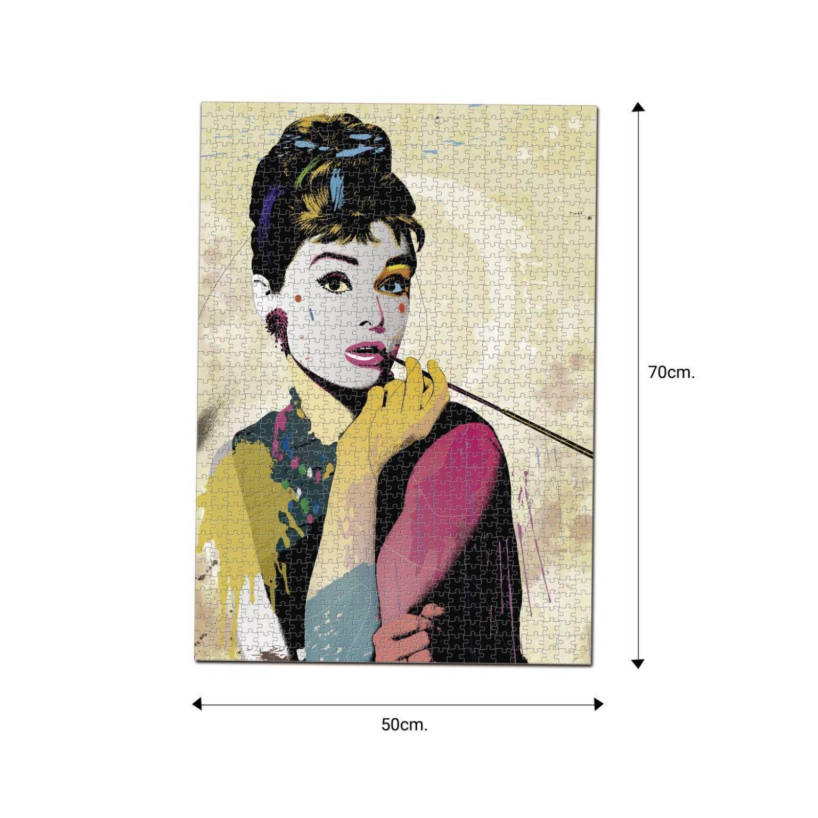 Rompecabezas 1000 Pz Pintura Audrey Hepburn Puzzle 