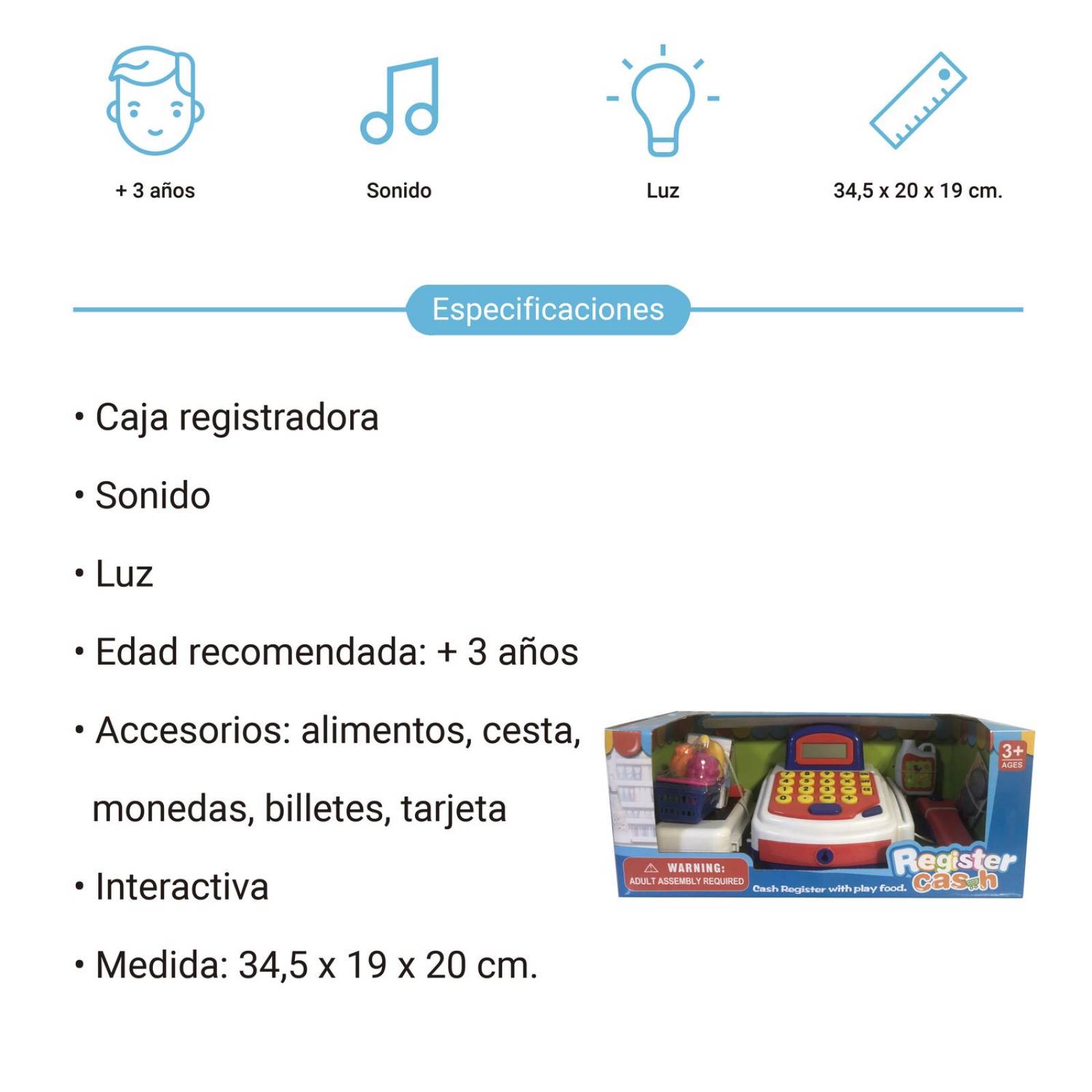 Juguete Caja Registradora De Juguete Con Calculadora Para Niños 22 