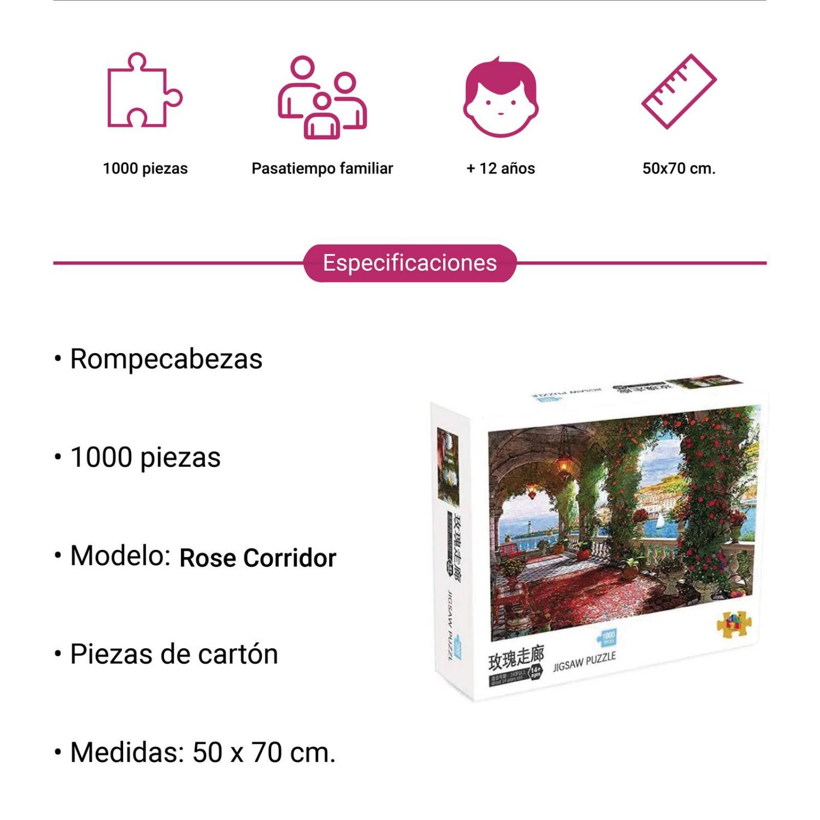 Juguete Puzzle 1000 pcs. Flores - Rose Corridor 88335 