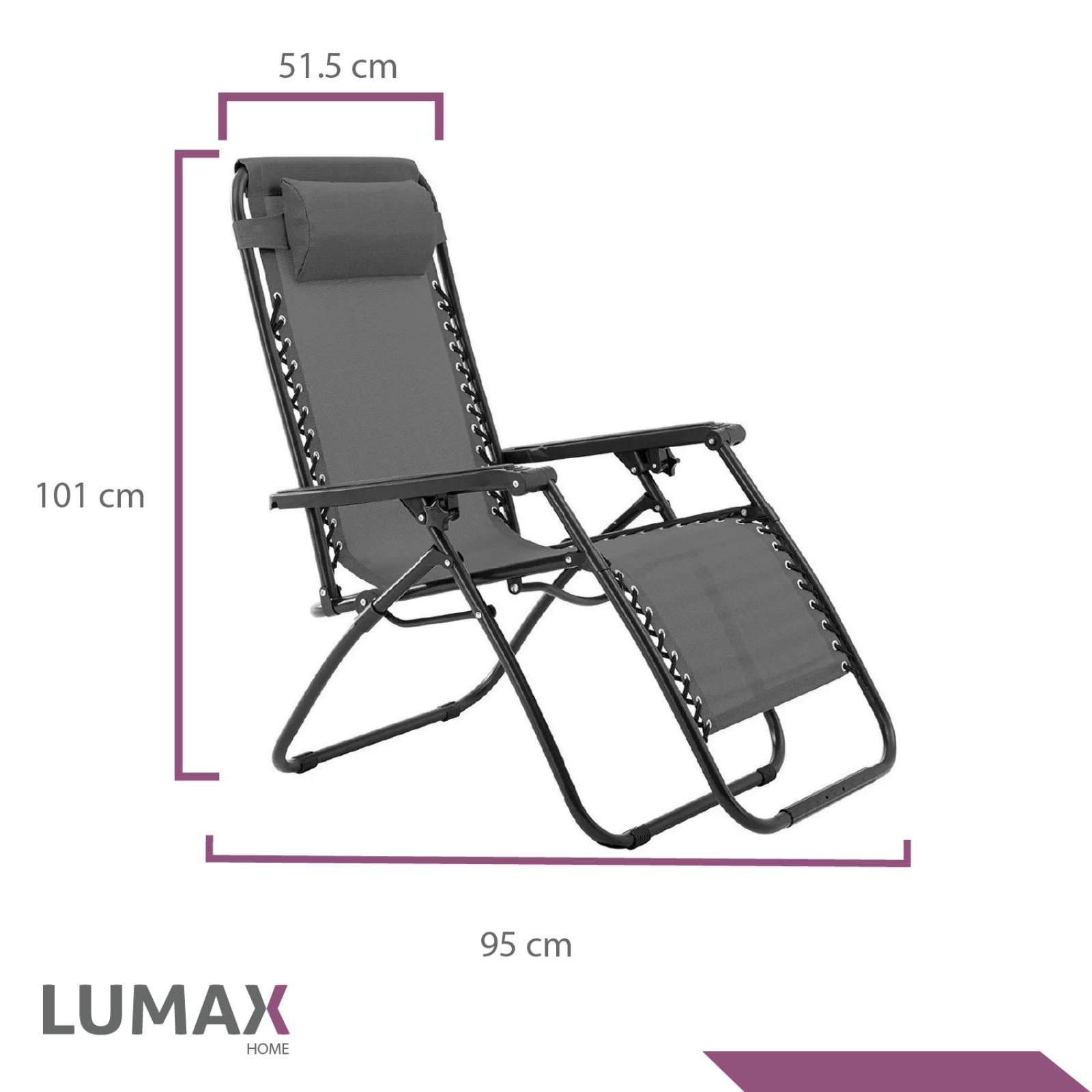 Camastros Silla Plegable Portátil Negro