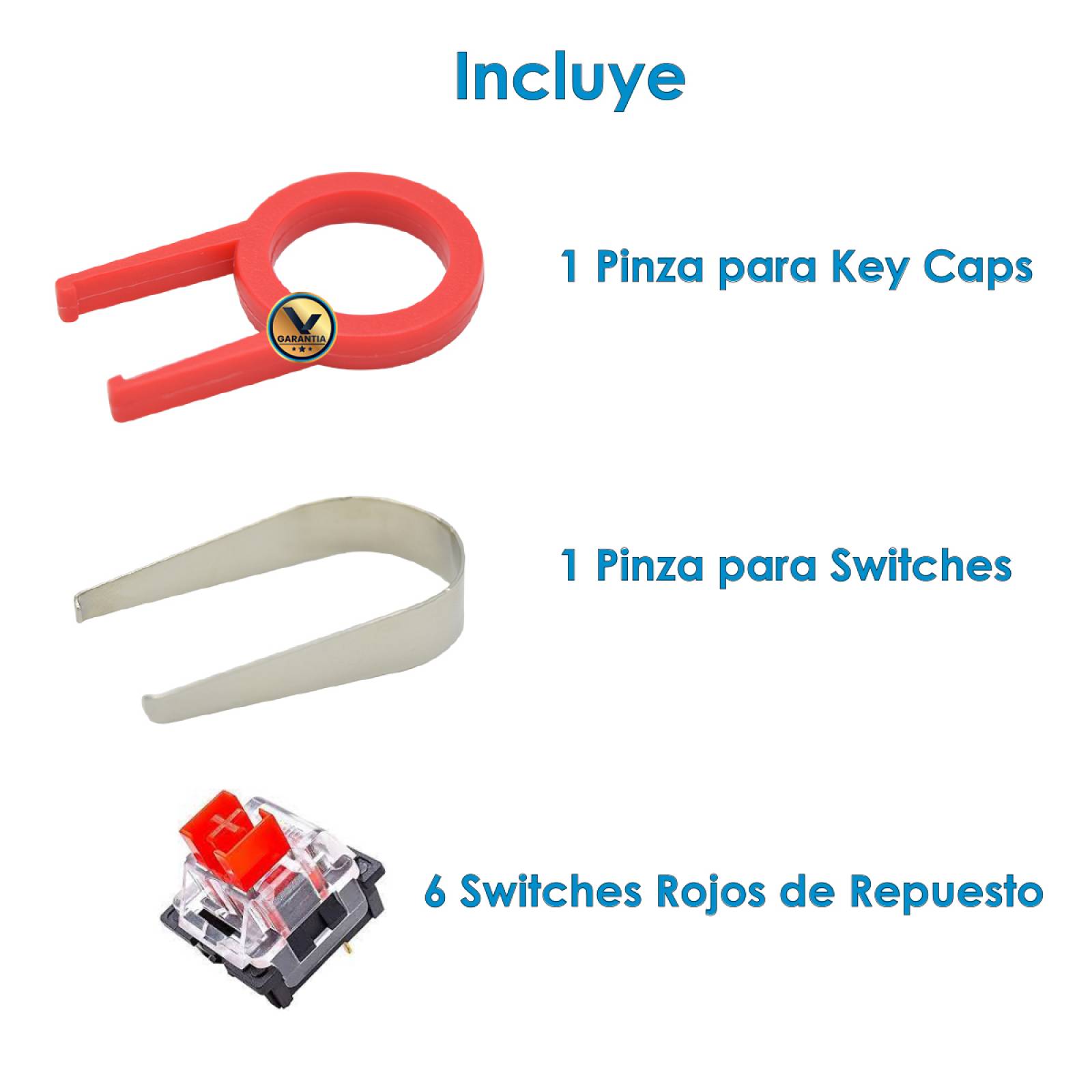 Teclado Mecánico Gamer Blanco Switch Blue Retro Iluminado RGB Bora