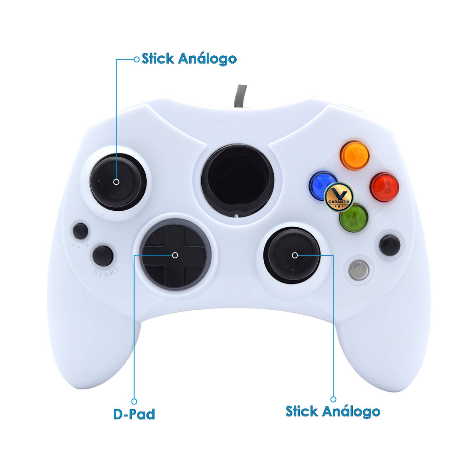 Control alambrico para XBOX Primera Generación