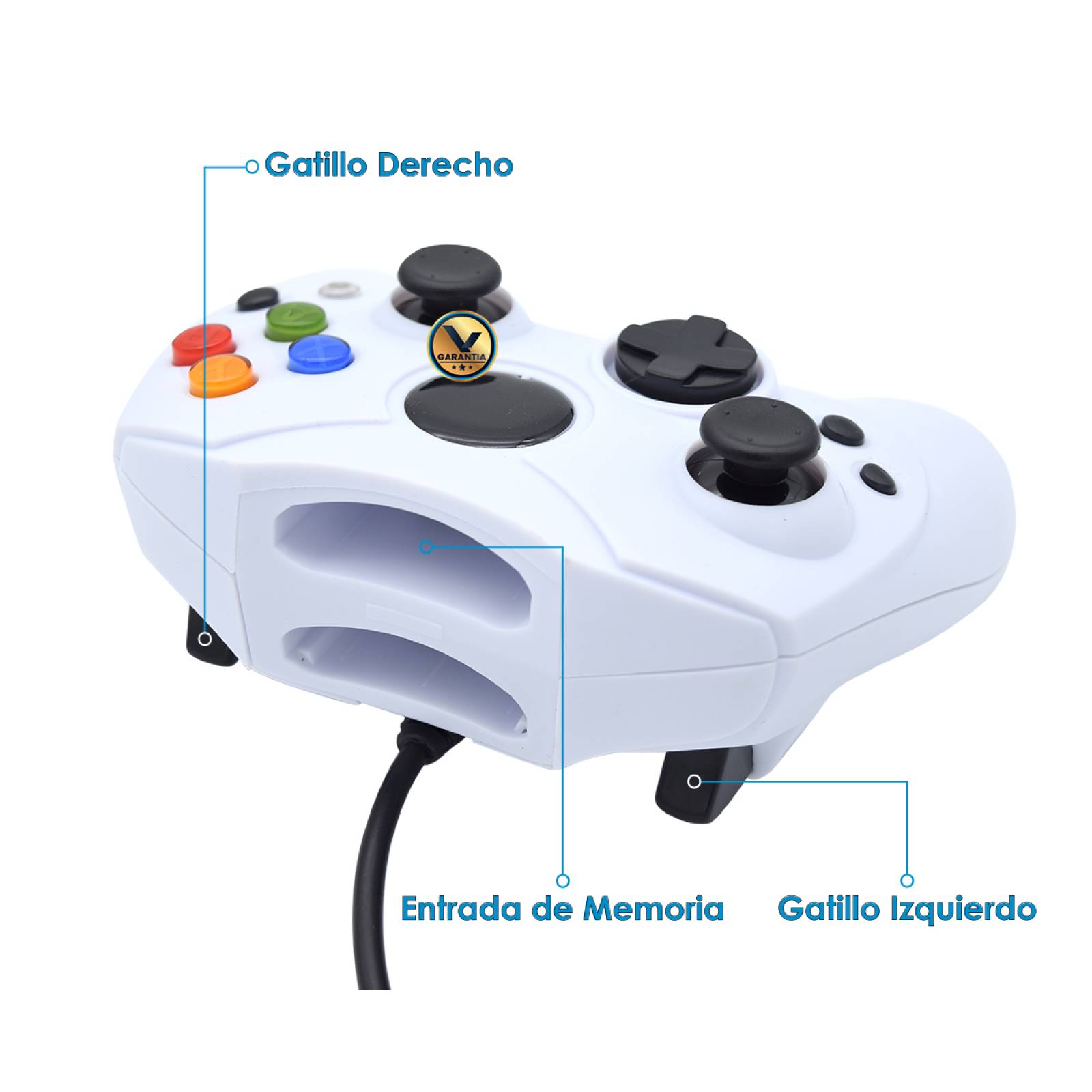 Control alambrico para XBOX Primera Generación