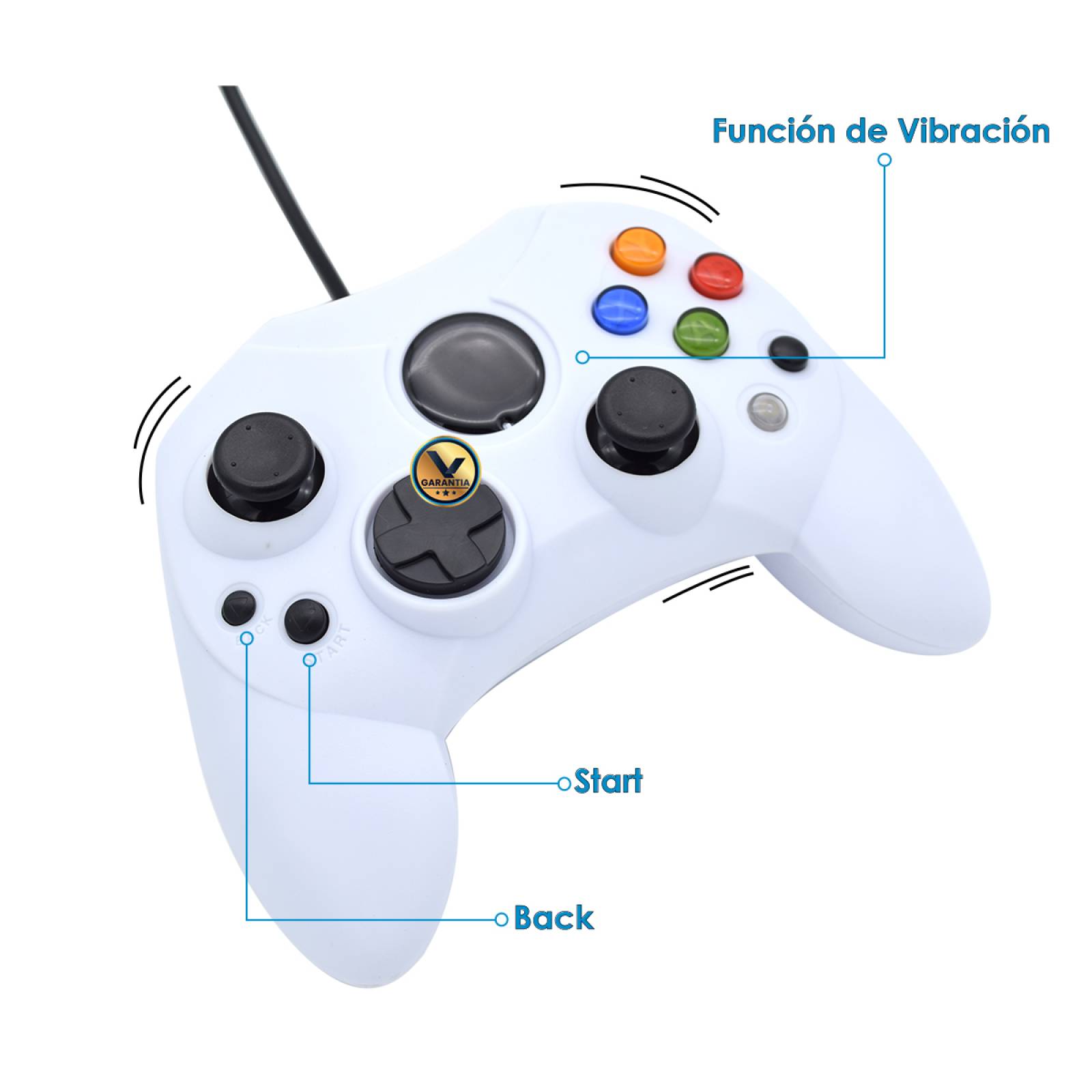 Control alambrico para XBOX Primera Generación
