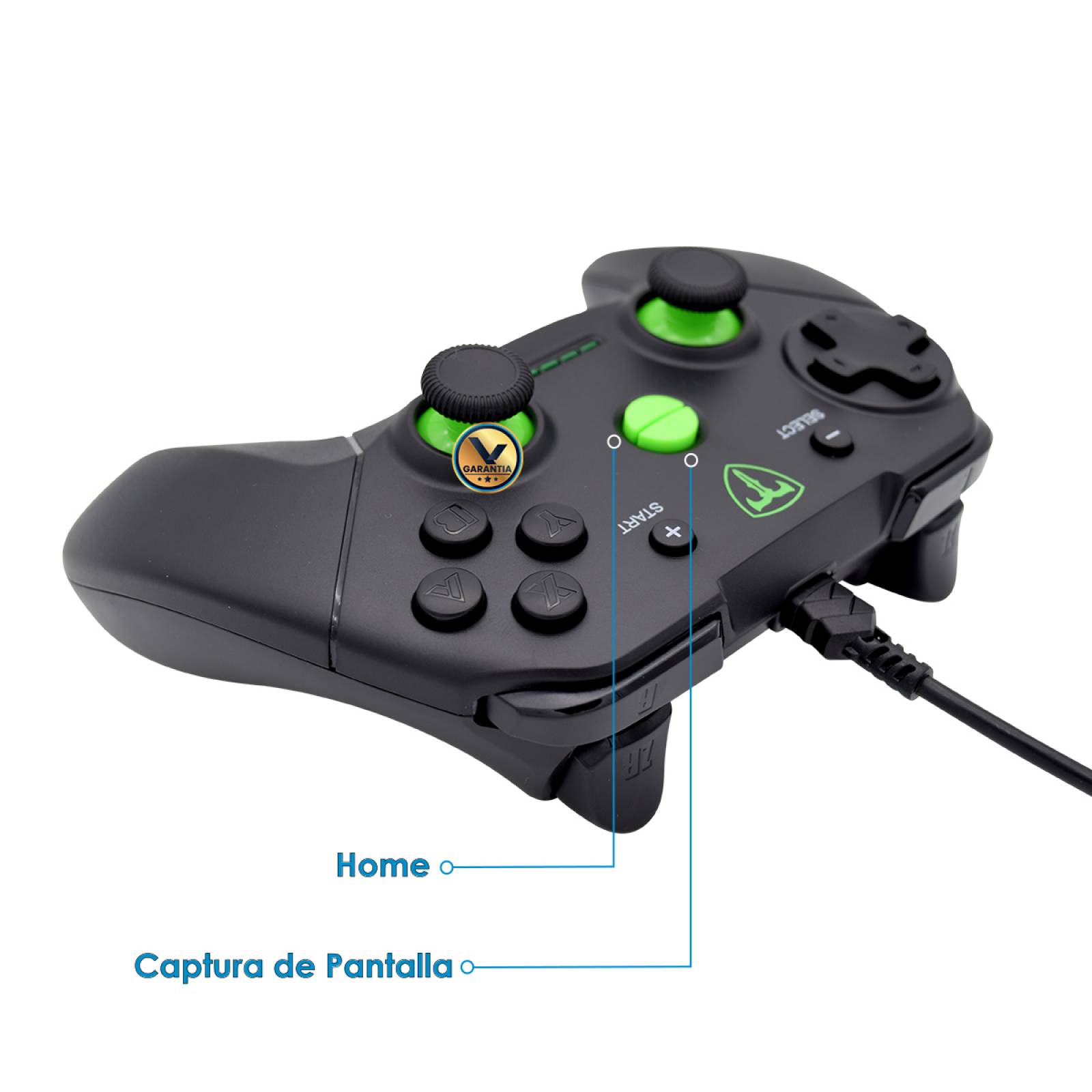 Control USB Alambrico Compatible Nintendo Switch PC PS3