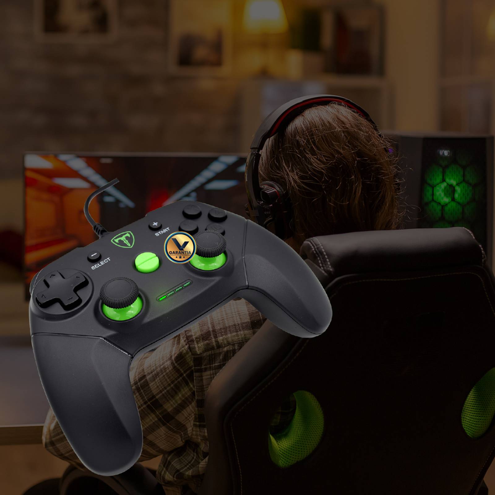 Control USB Alambrico Compatible Nintendo Switch PC PS3