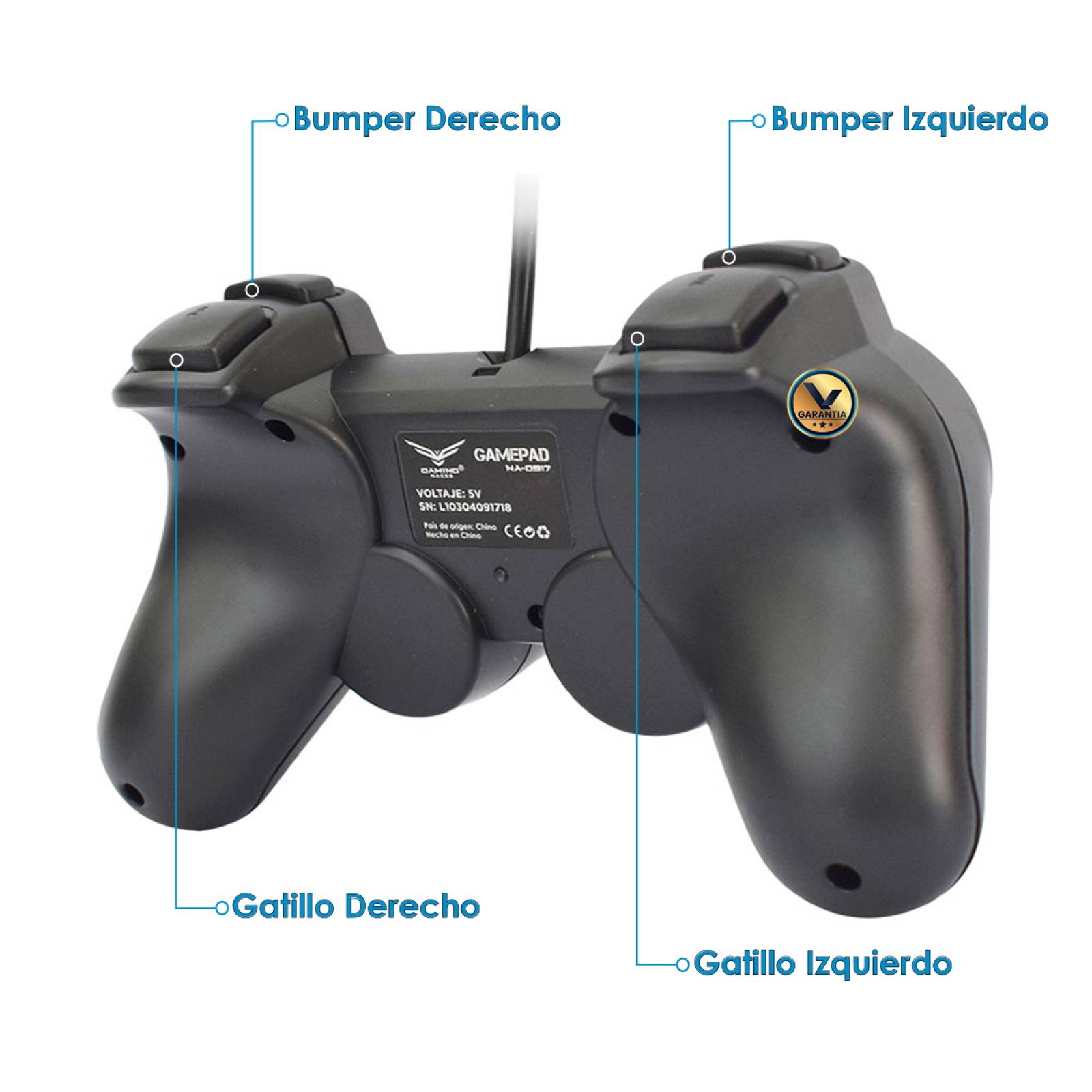 Control Alámbrico USB para PC o Laptop