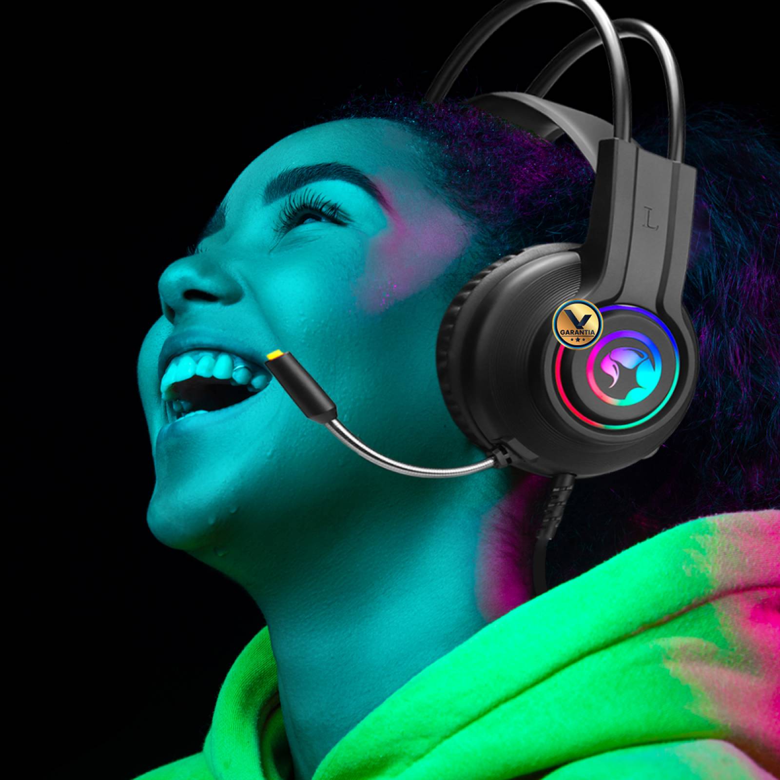 Audífonos Gamer USB con Diadema y Luz Led