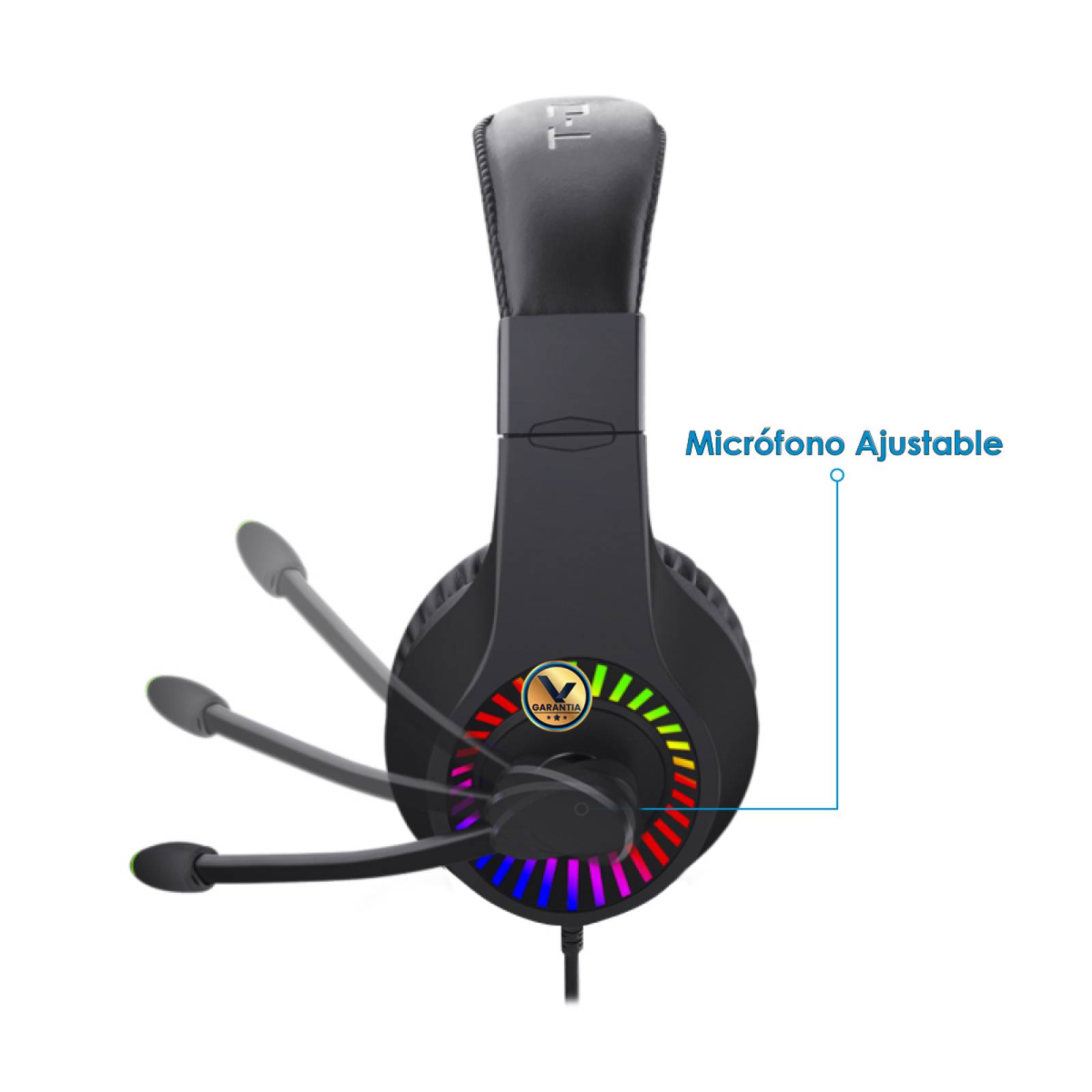 Audífonos Gamer Retro Iluminado Caspian con Diadema y Micrófono