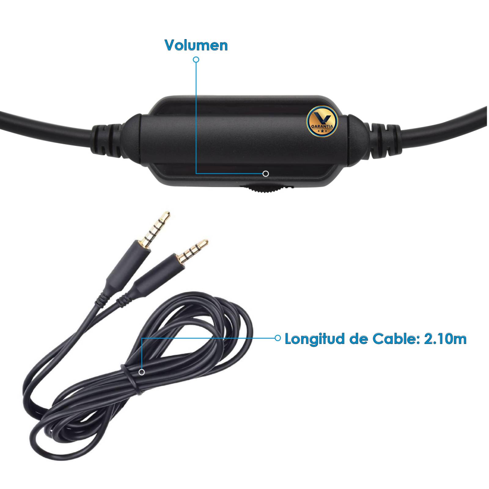 Audífonos Gamer Retro Iluminado Caspian con Diadema y Micrófono