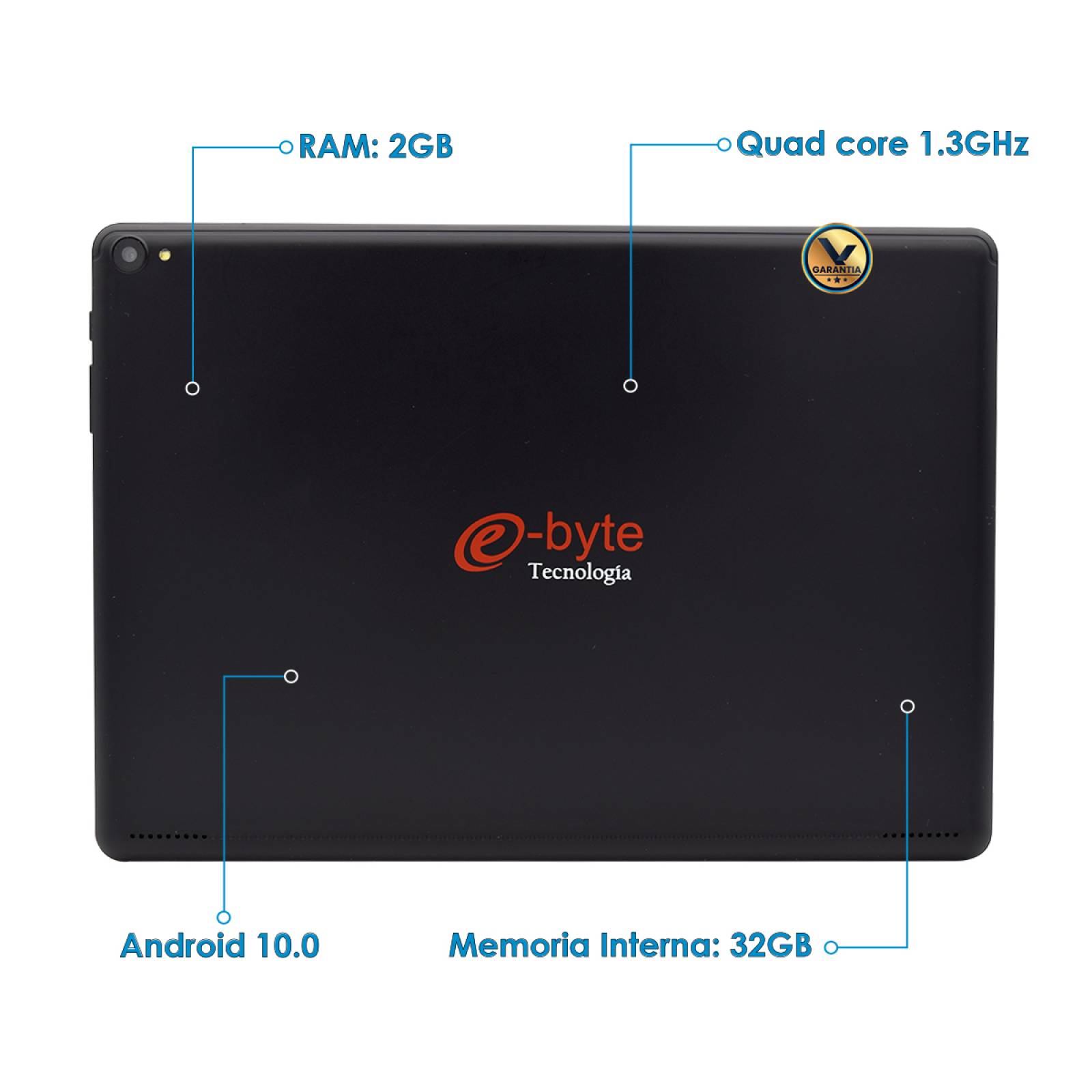 Tableta Android Virtual Zone 10 pulgadas Quad Core Android 10 RAM 2GB