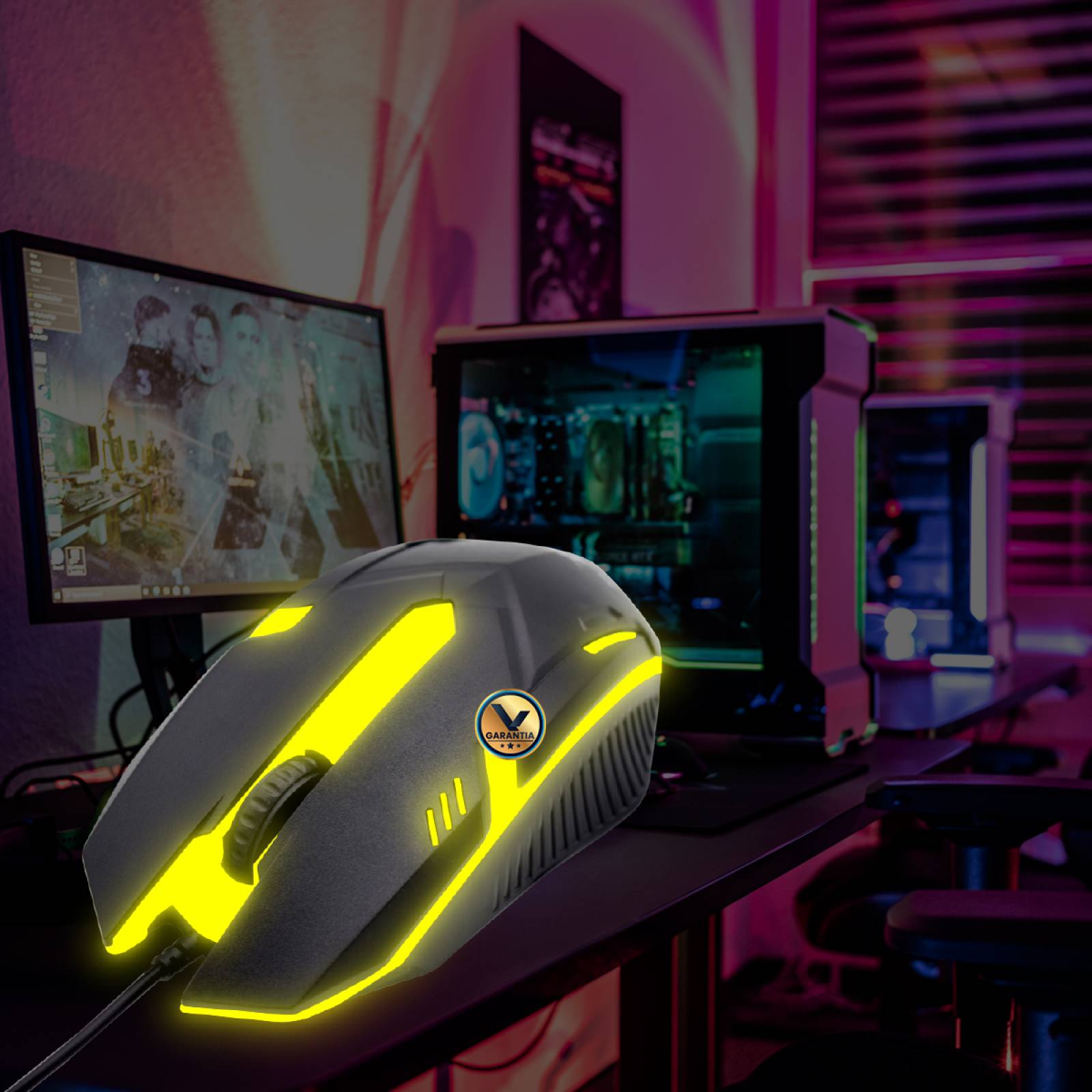 Mouse Alámbrico Gamer Virtual Zone Retro Iluminado MO22