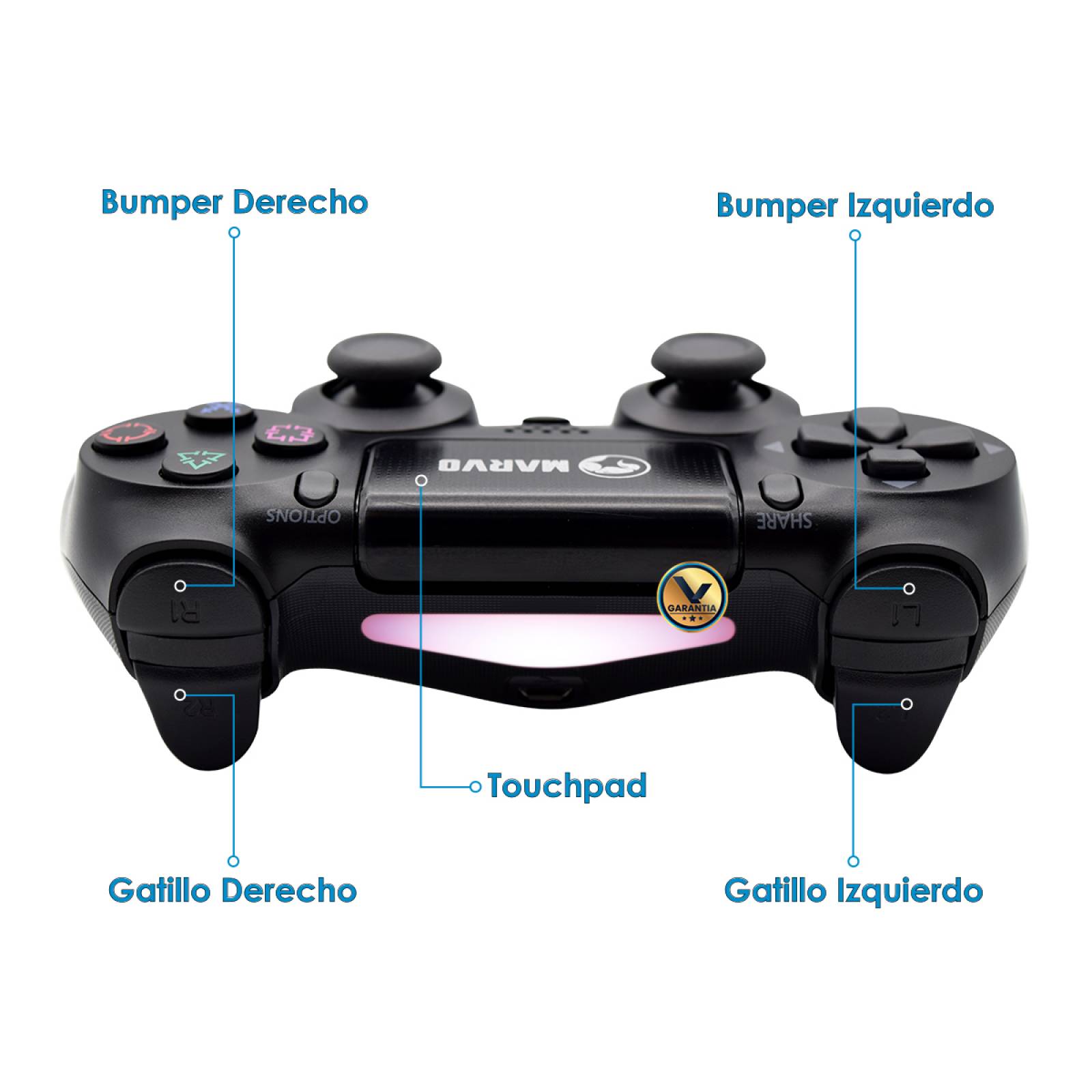 Control Inalambrico Recargable Virtual Zone Compatible PS4 PS3 PC o Android