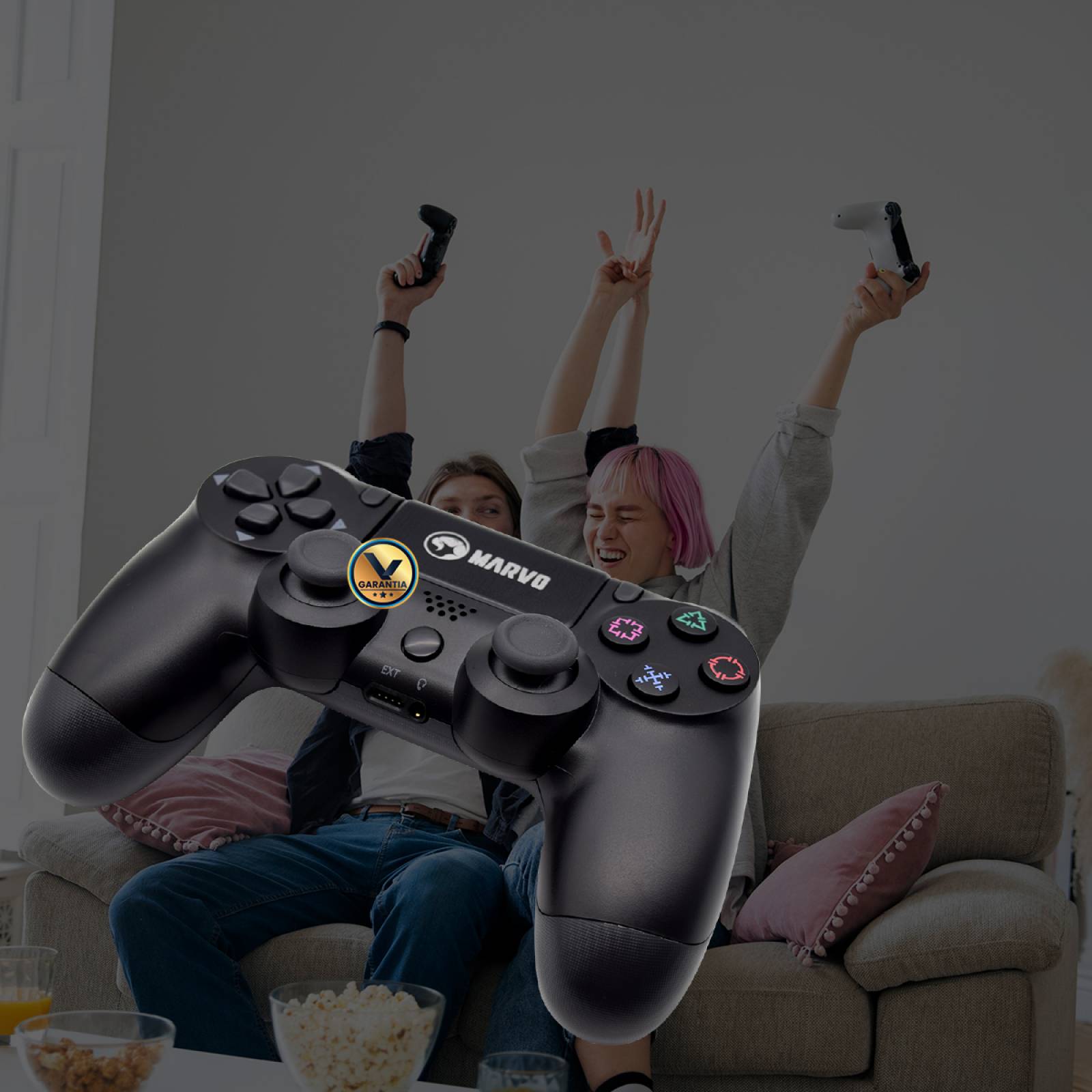 Control Inalambrico Recargable Virtual Zone Compatible PS4 PS3 PC o Android