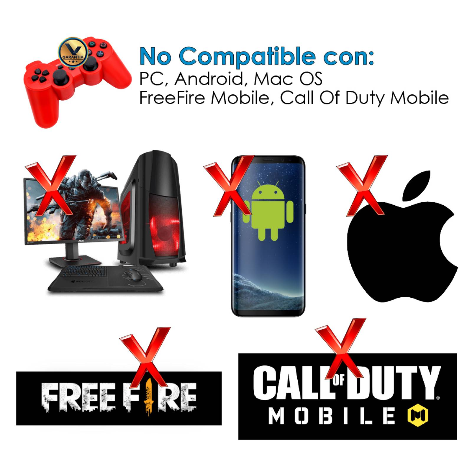 Control Inalámbrico Bluetooth Virtual Zone Azul Compatible con PlayStation 3
