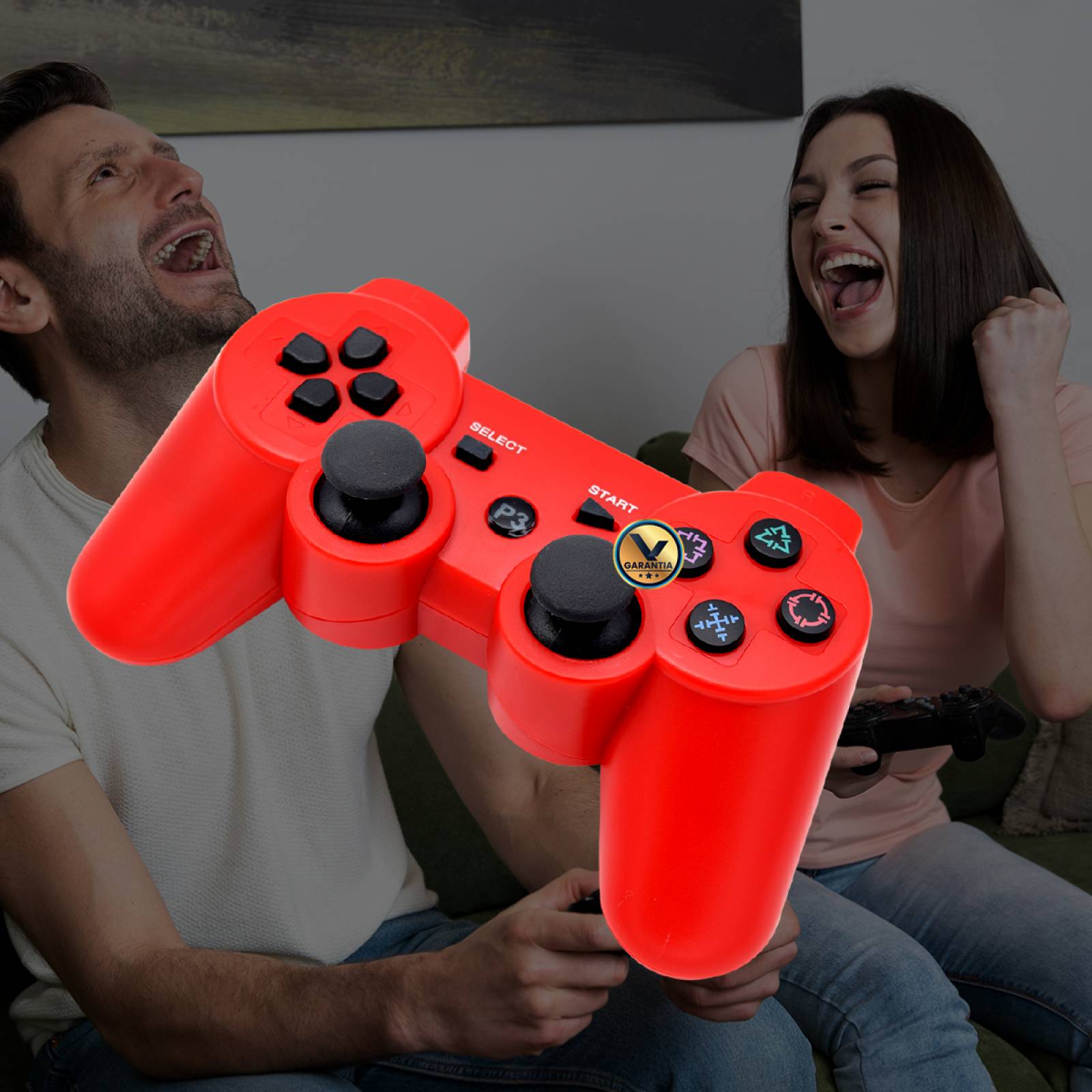 Control Inalámbrico Bluetooth Virtual Zone Azul Compatible con PlayStation 3