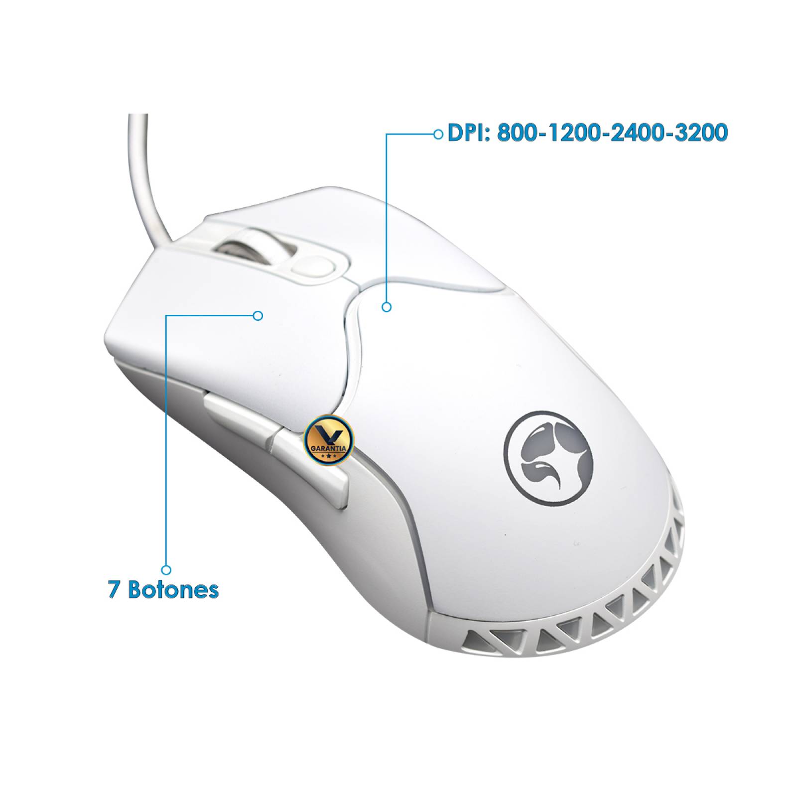 Kit Teclado Mouse y Tapete Gamer Virtual Zone 310 Blanco