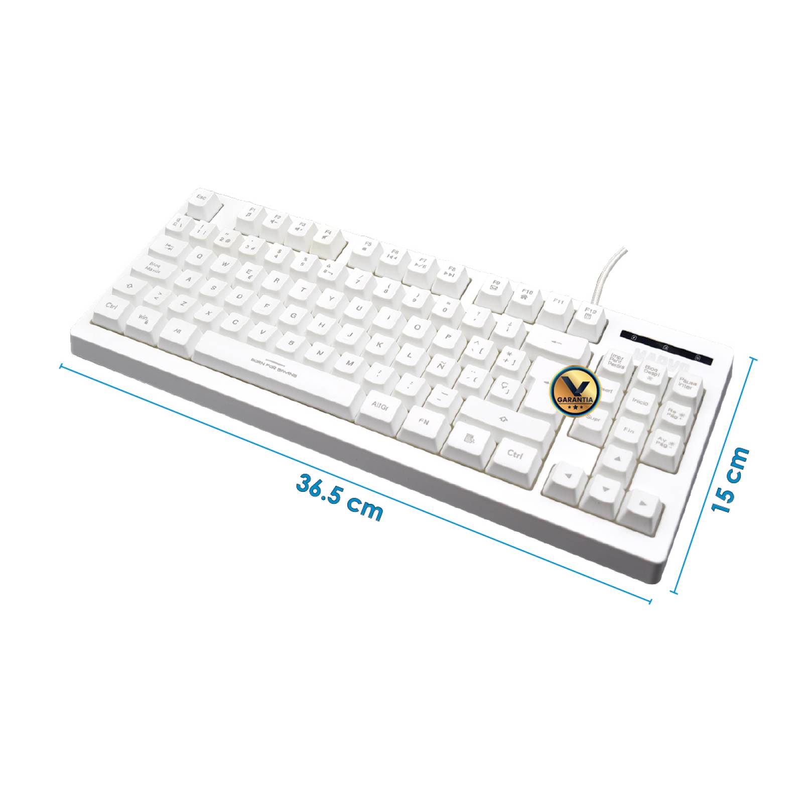 Kit Teclado Mouse y Tapete Gamer Virtual Zone 310 Blanco