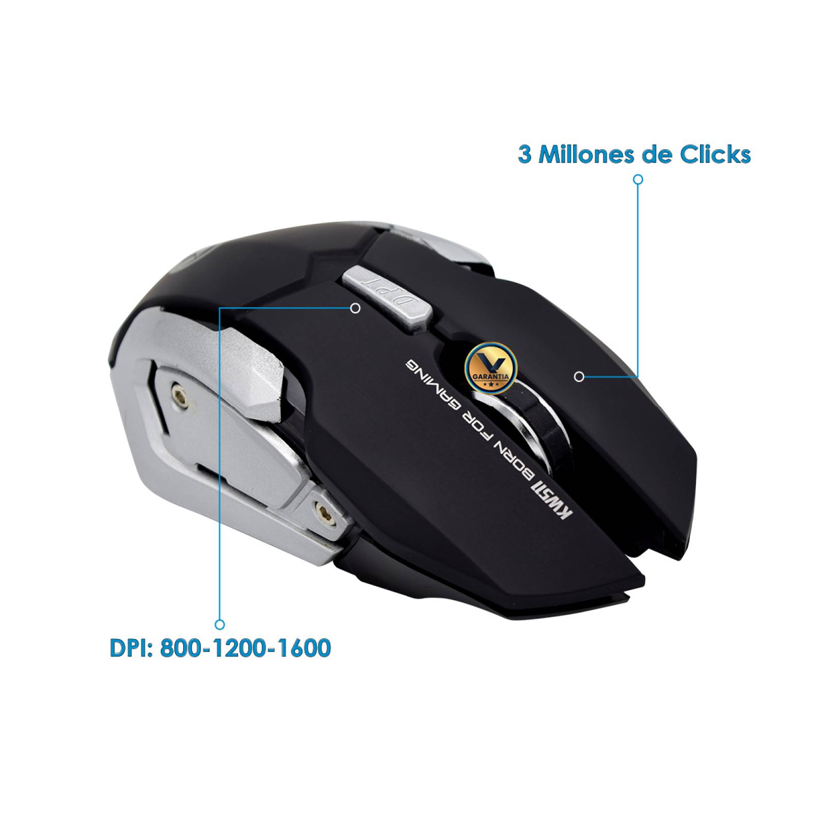 Kit Teclado y Mouse Gamer Inalámbrico Metálico KW511 Marvo