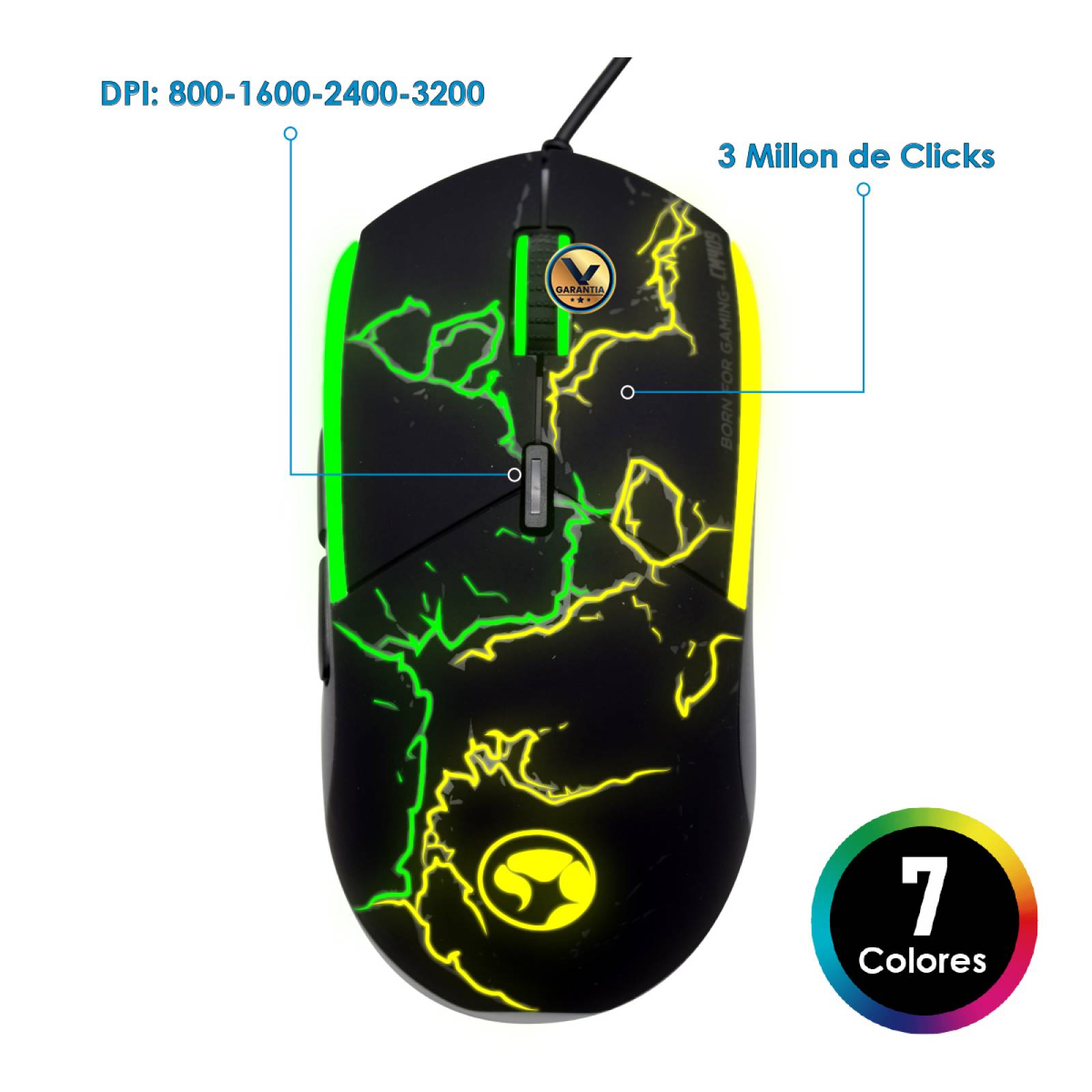 Kit Teclado Mouse Diadema y Tapete Gamer Virtual Zone 409