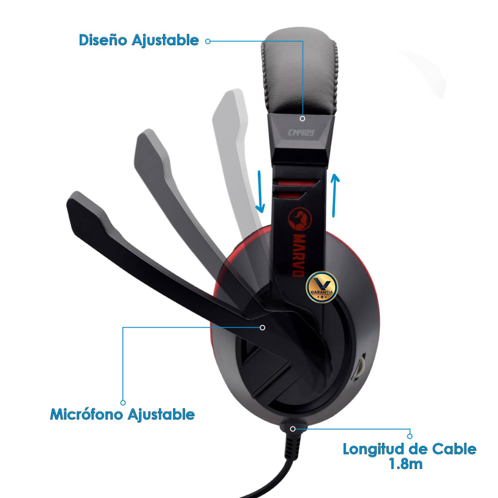 Kit Teclado Mouse Diadema y Tapete Gamer Virtual Zone 409