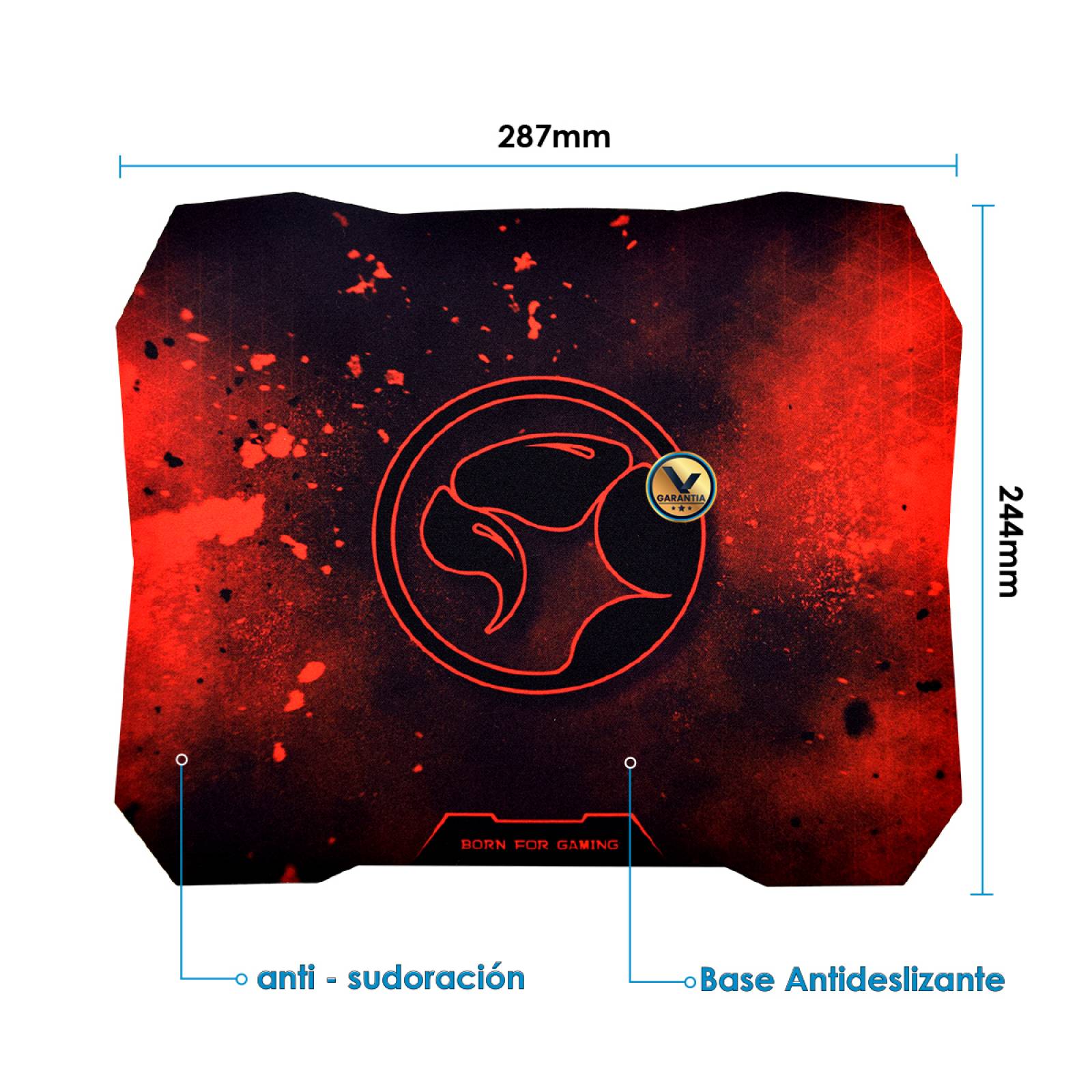 Kit Teclado Mouse Diadema y Tapete Gamer Virtual Zone 409