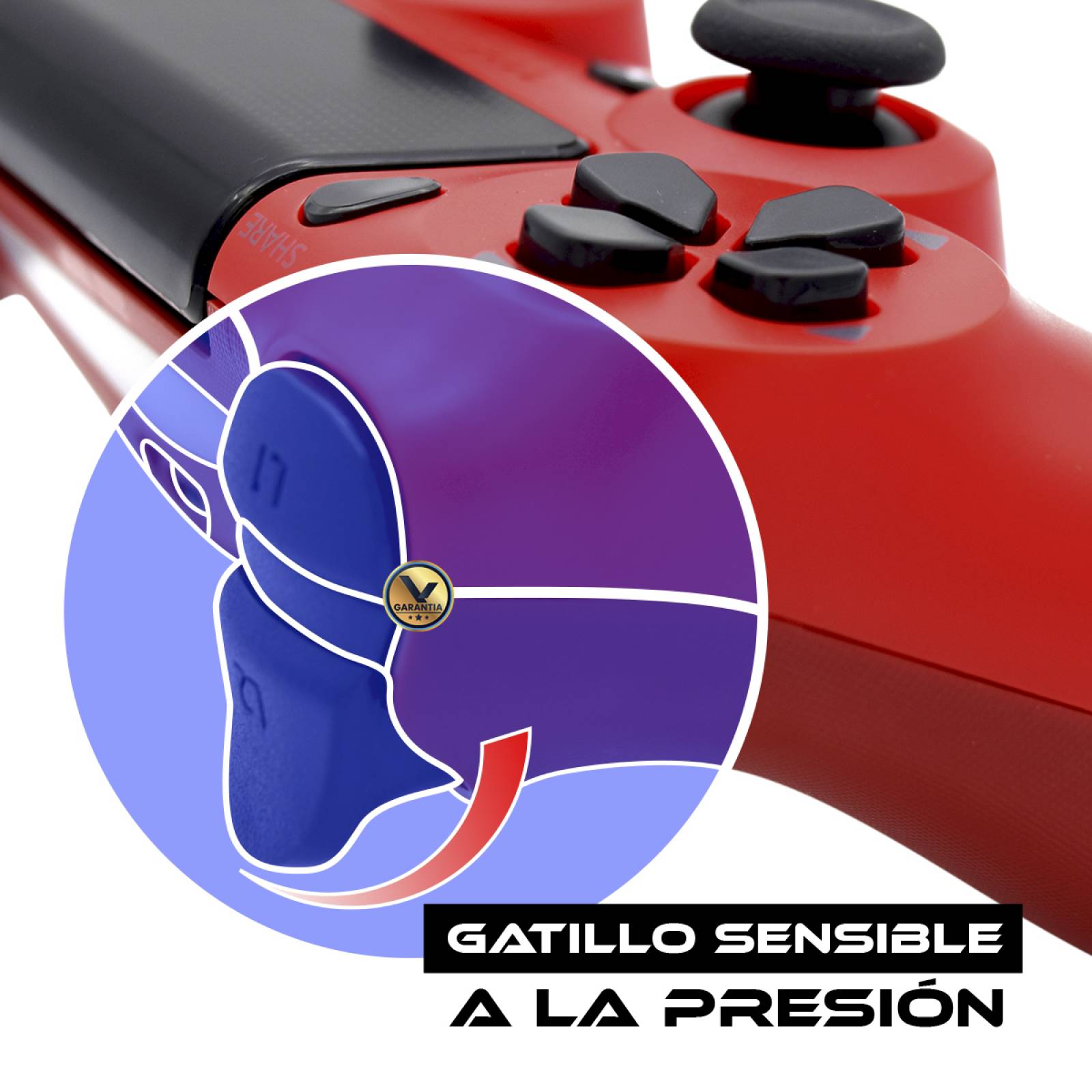 Control Inalambrico Recargable Virtual Zone con Sensor Movimiento Vibración Compatible PS4 PC o Android